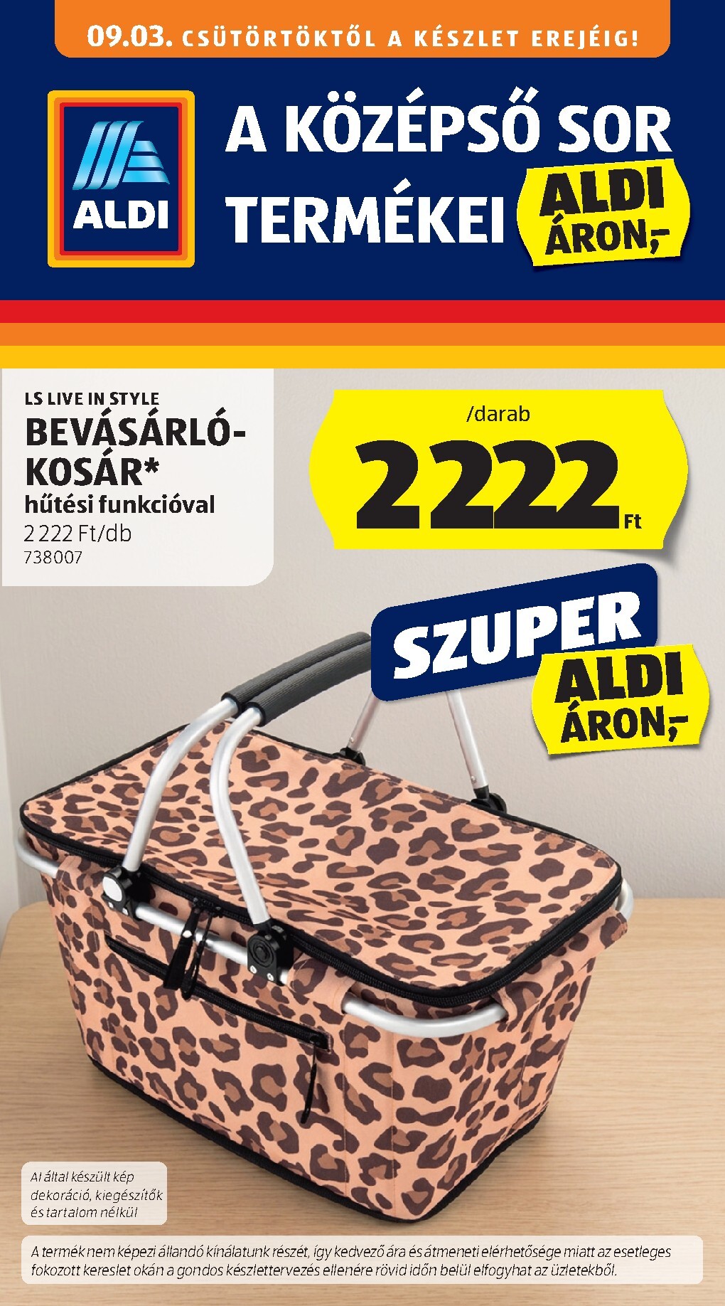 aldi - Aldi - Középső sor termékei hirdetmény a következő hétre csütörtöktől 2026.09.03.-tól szerdától 2026.09.09.-ig - page: 1