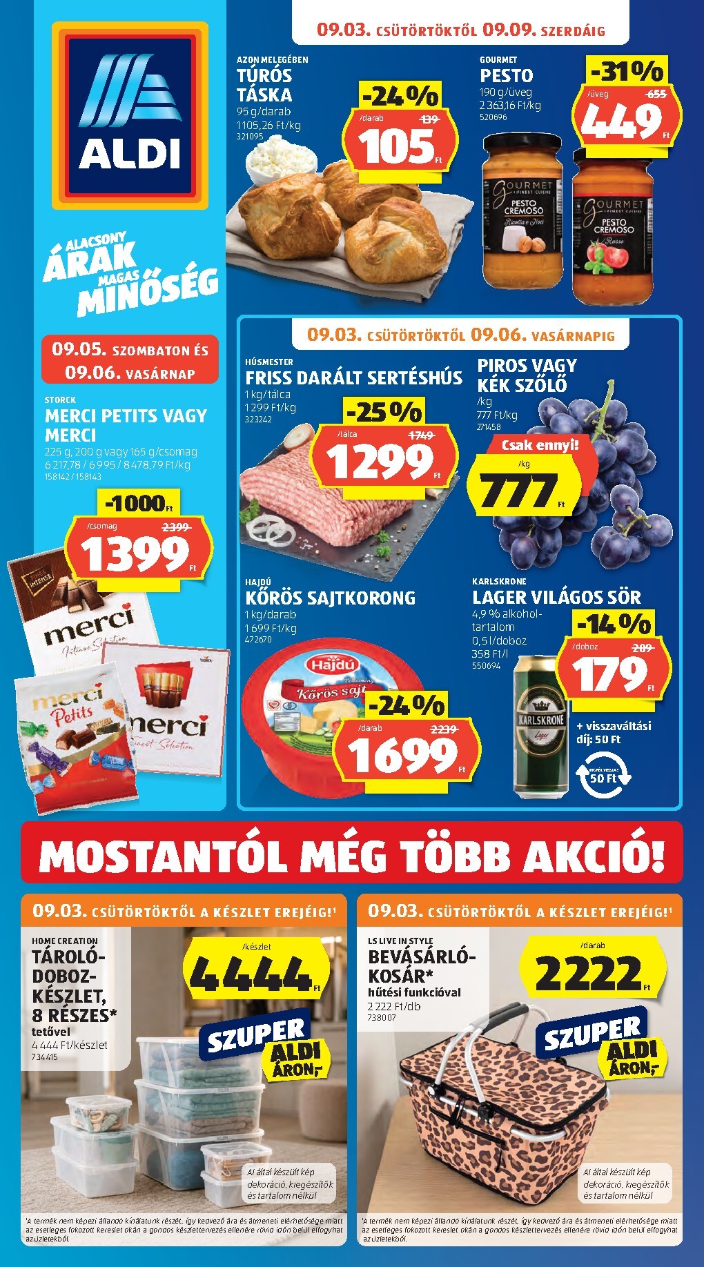 aldi - A jövőbeli Aldi akciós újság csütörtöktől 2026.09.03.-tól szerdától 2026.09.09.-ig érvényes.