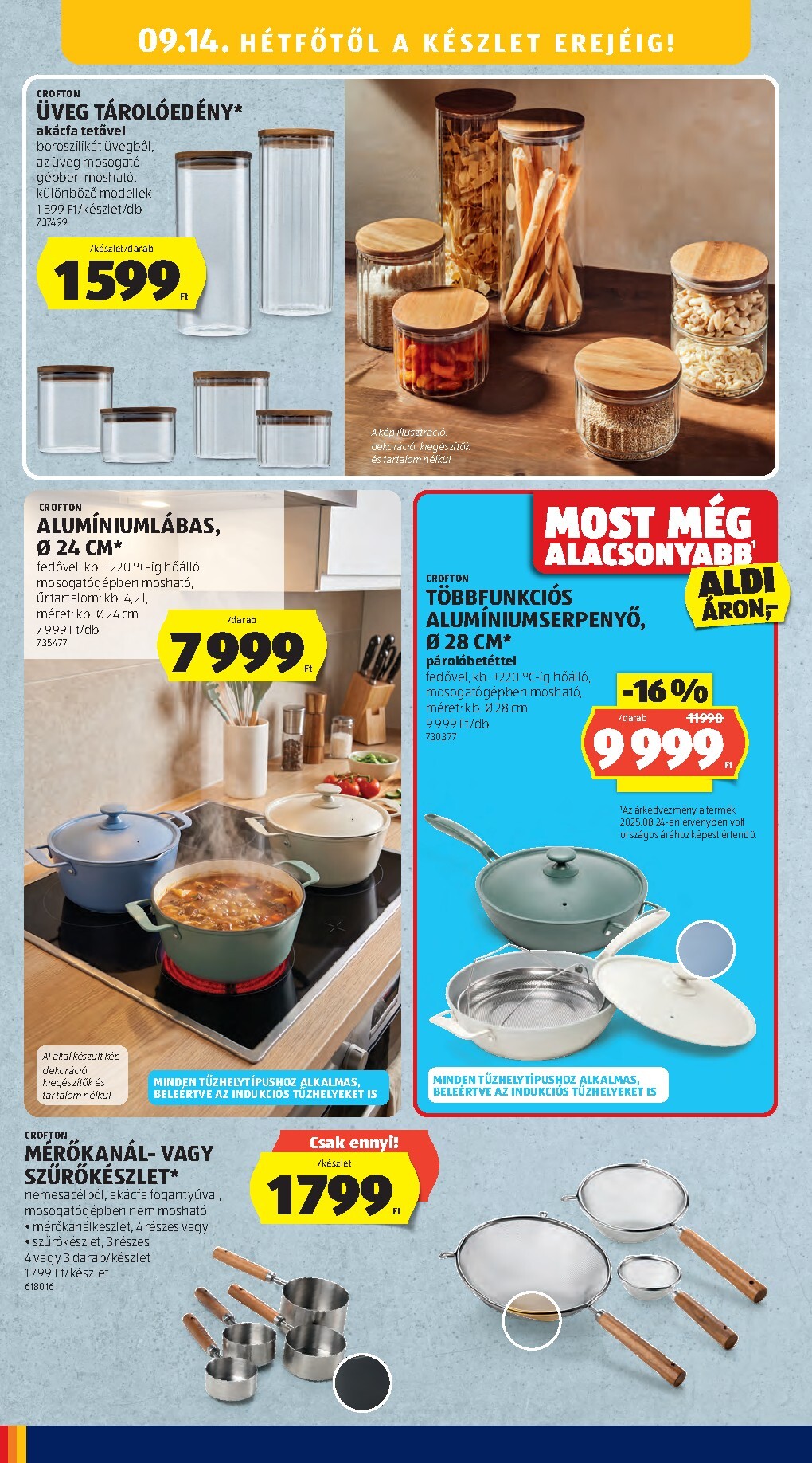 aldi - Aldi - Középső sor termékei hirdetmény a következő hétre csütörtöktől 2026.09.10.-tól szerdától 2026.09.16.-ig - page: 10