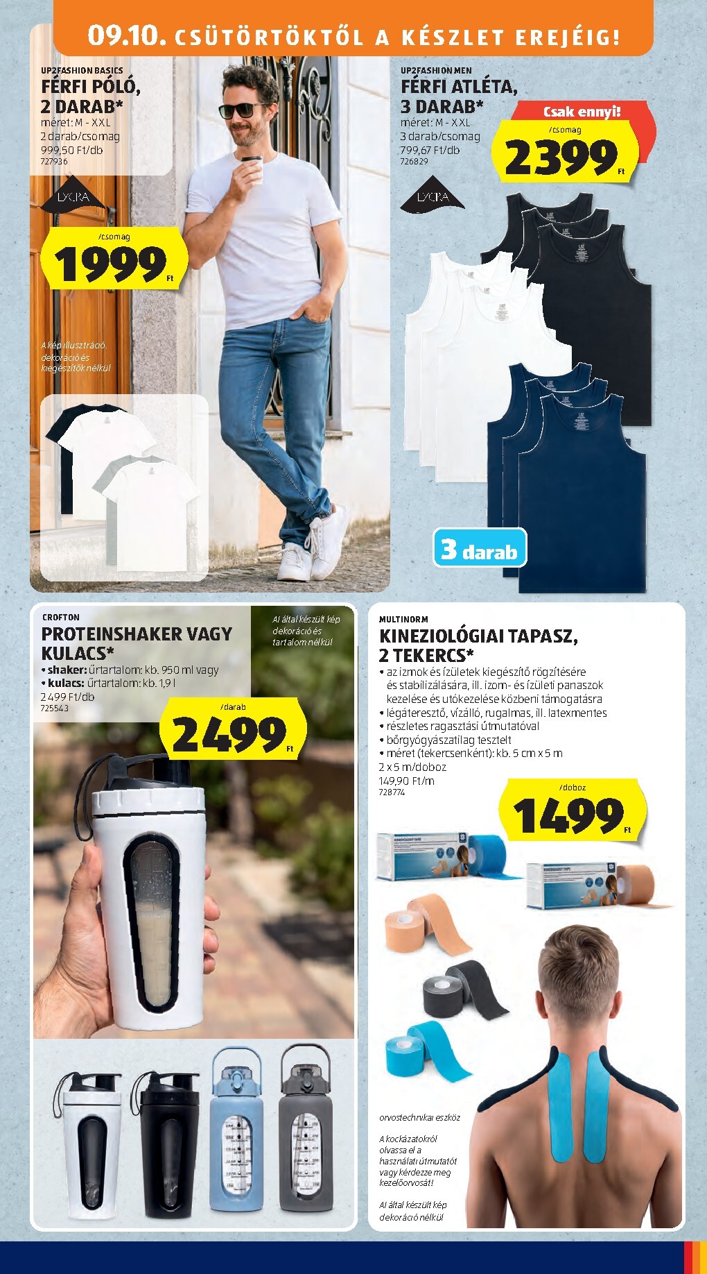 aldi - Aldi - Középső sor termékei hirdetmény a következő hétre csütörtöktől 2026.09.10.-tól szerdától 2026.09.16.-ig - page: 3