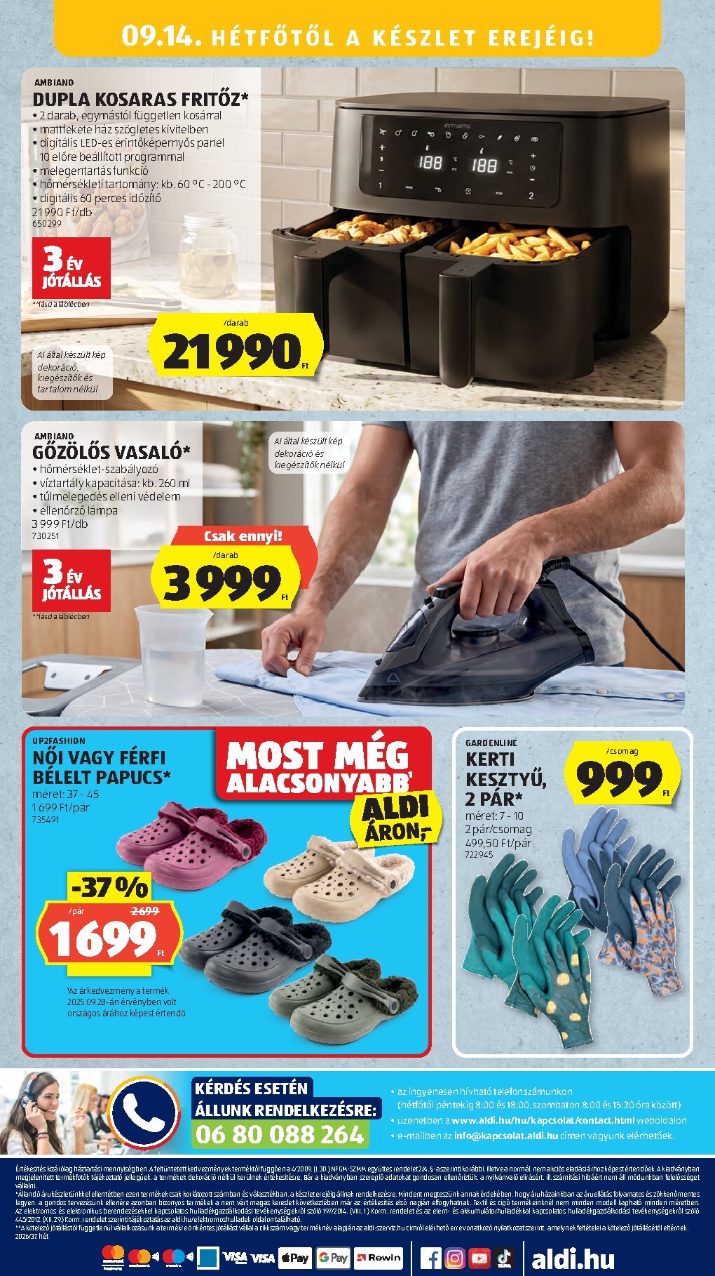 aldi - Aldi - Középső sor termékei hirdetmény a következő hétre csütörtöktől 2026.09.10.-tól szerdától 2026.09.16.-ig - page: 18