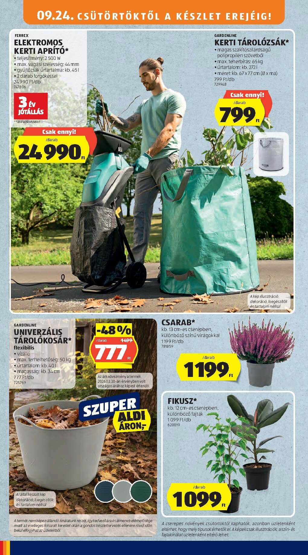 aldi - Aldi - Középső sor termékei hirdetmény a következő hétre csütörtöktől 2026.09.24.-tól szerdától 2026.09.30.-ig - page: 2