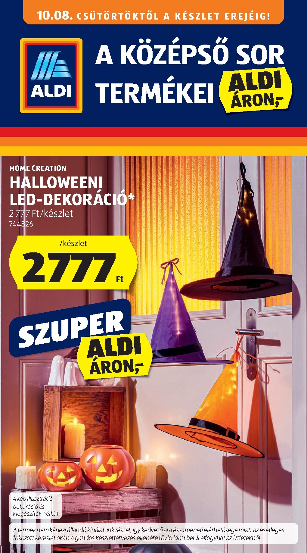 aldi - Aldi - Középső sor termékei hirdetmény a következő hétre csütörtöktől 2026.10.08.-tól szerdától 2026.10.14.-ig