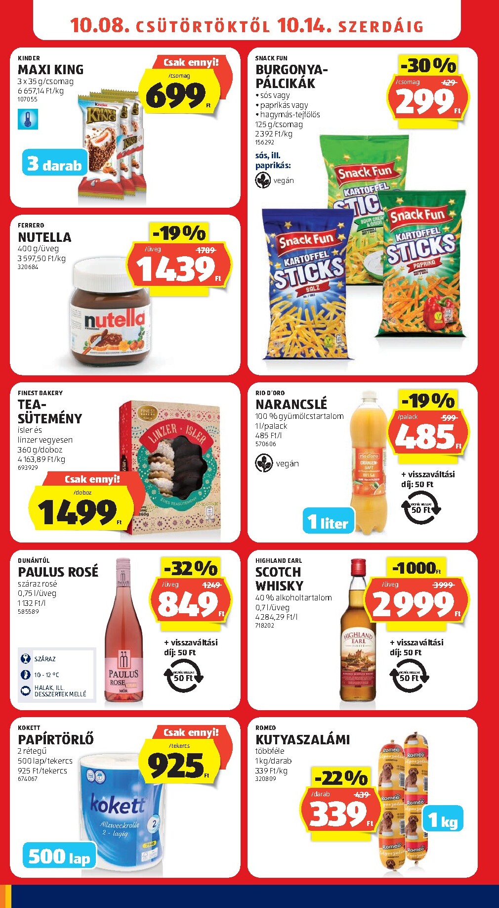aldi - A jövőbeli Aldi akciós újság csütörtöktől 2026.10.08.-tól szerdától 2026.10.14.-ig érvényes. - page: 12
