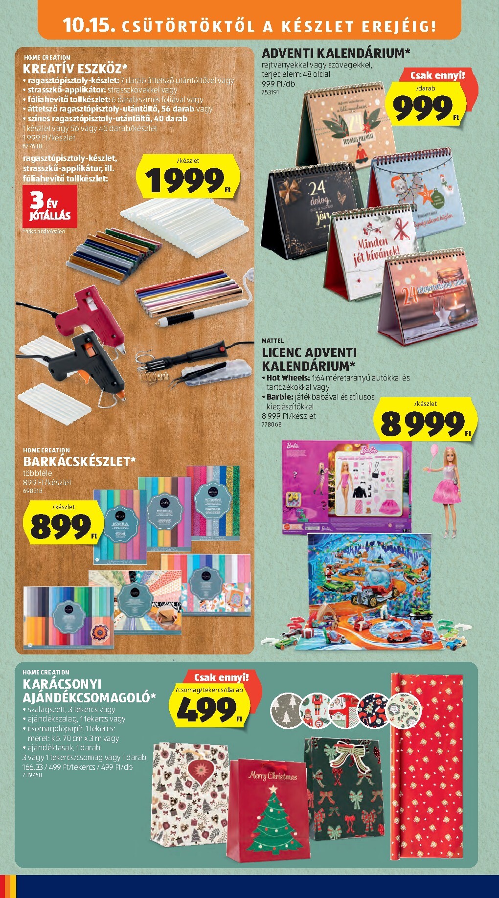 aldi - Aldi - Középső sor termékei hirdetmény a következő hétre csütörtöktől 2026.10.15.-tól szerdától 2026.10.21.-ig - page: 6