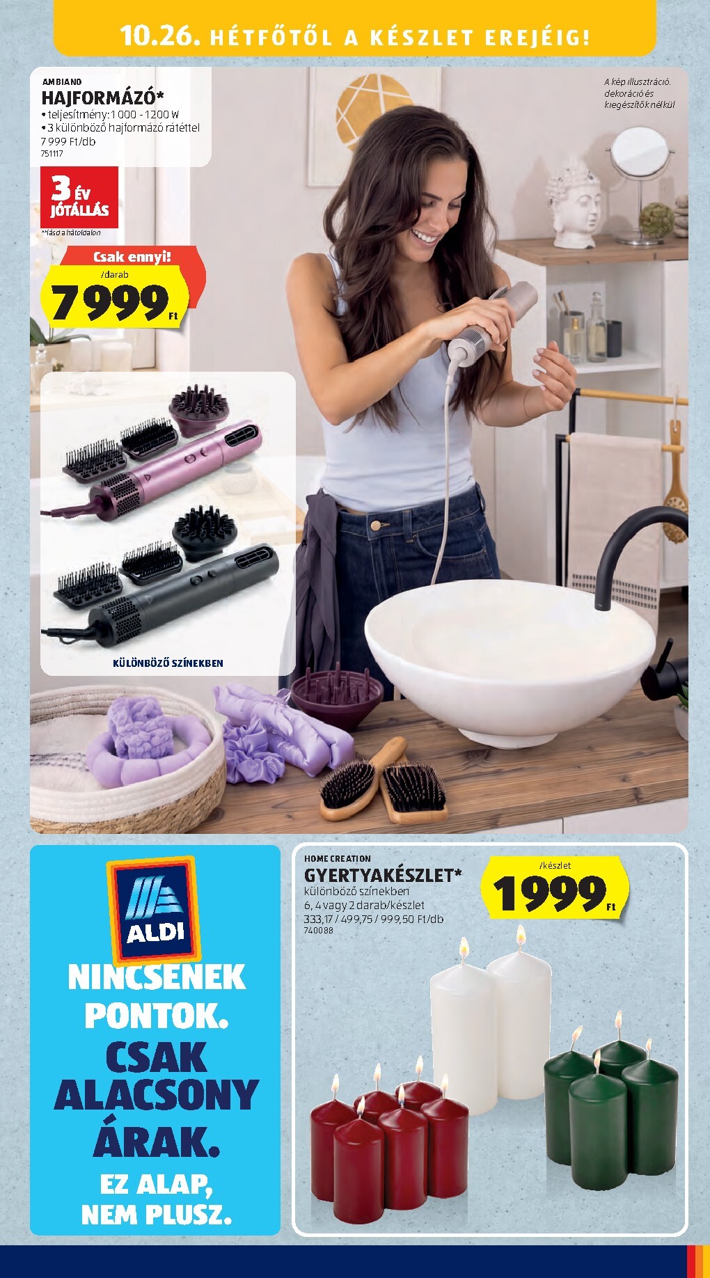aldi - Aldi - Középső sor termékei hirdetmény a következő hétre csütörtöktől 2026.10.22.-tól szerdától 2026.10.28.-ig - page: 9