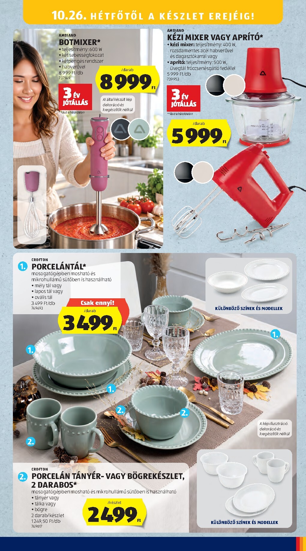 aldi - Aldi - Középső sor termékei hirdetmény a következő hétre csütörtöktől 2026.10.22.-tól szerdától 2026.10.28.-ig - page: 7