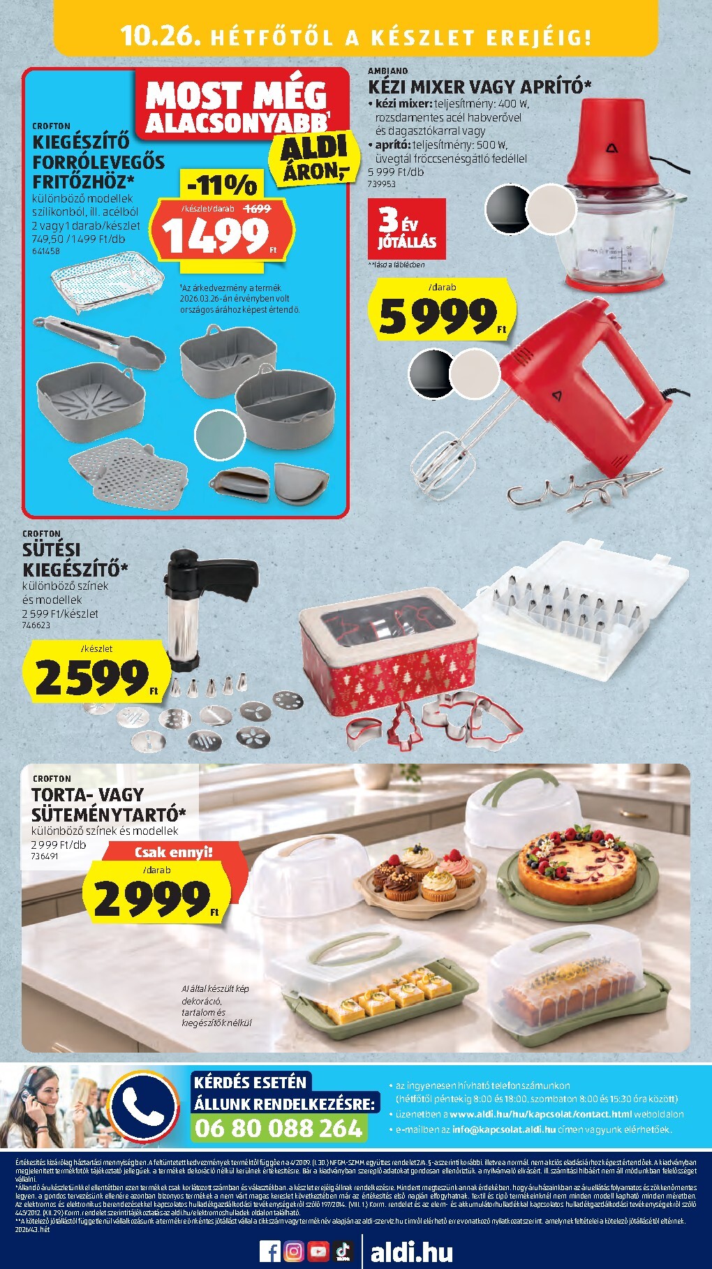 aldi - Aldi - Középső sor termékei hirdetmény a következő hétre csütörtöktől 2026.10.22.-tól szerdától 2026.10.28.-ig - page: 10