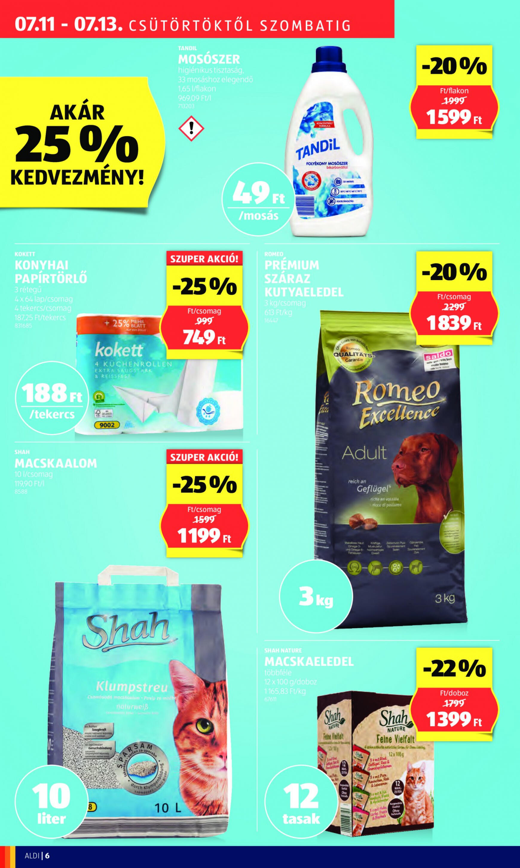 aldi - Aktuális újság Aldi 07.11. - 07.13. - page: 6