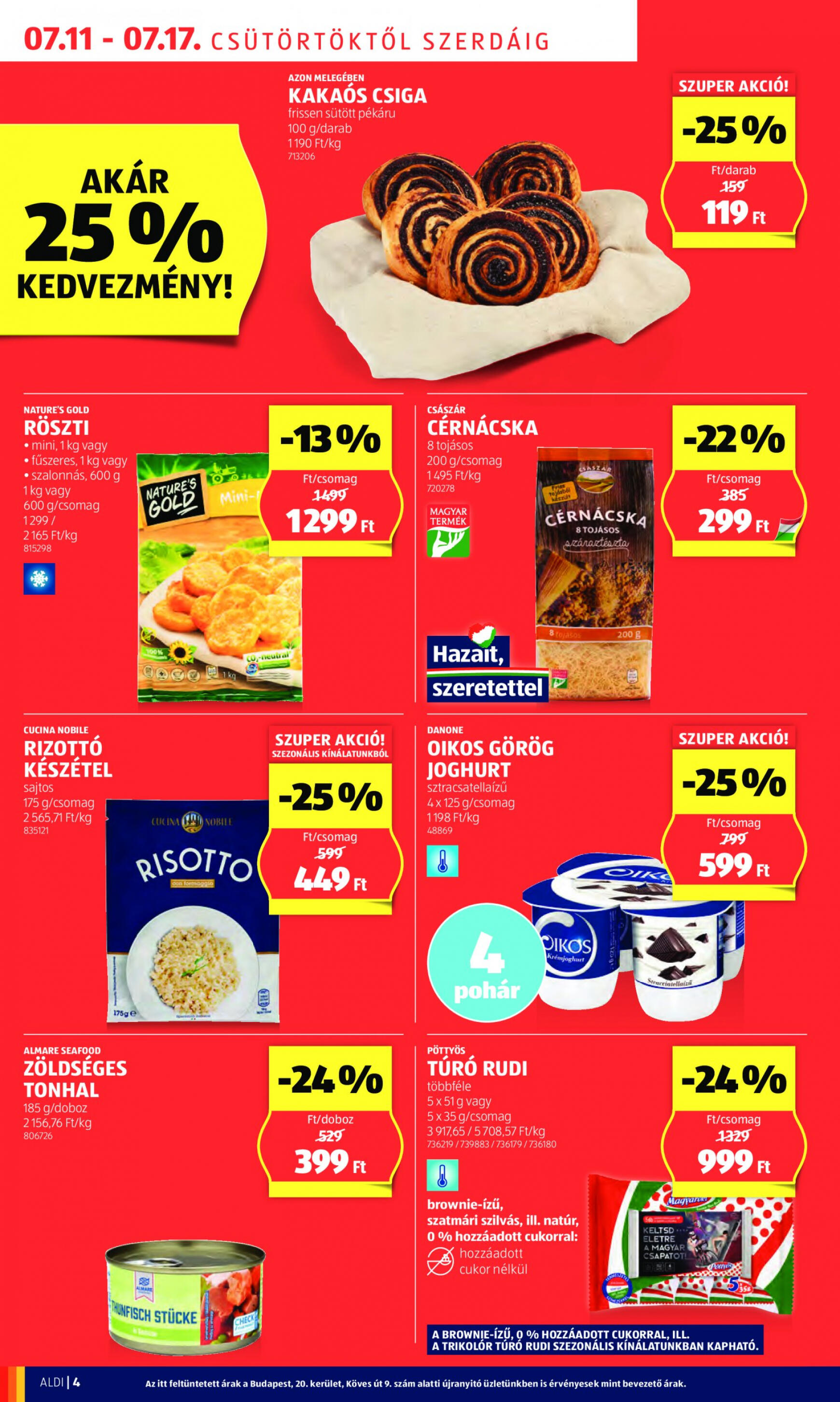 aldi - Aktuális újság Aldi 07.11. - 07.17. - page: 4