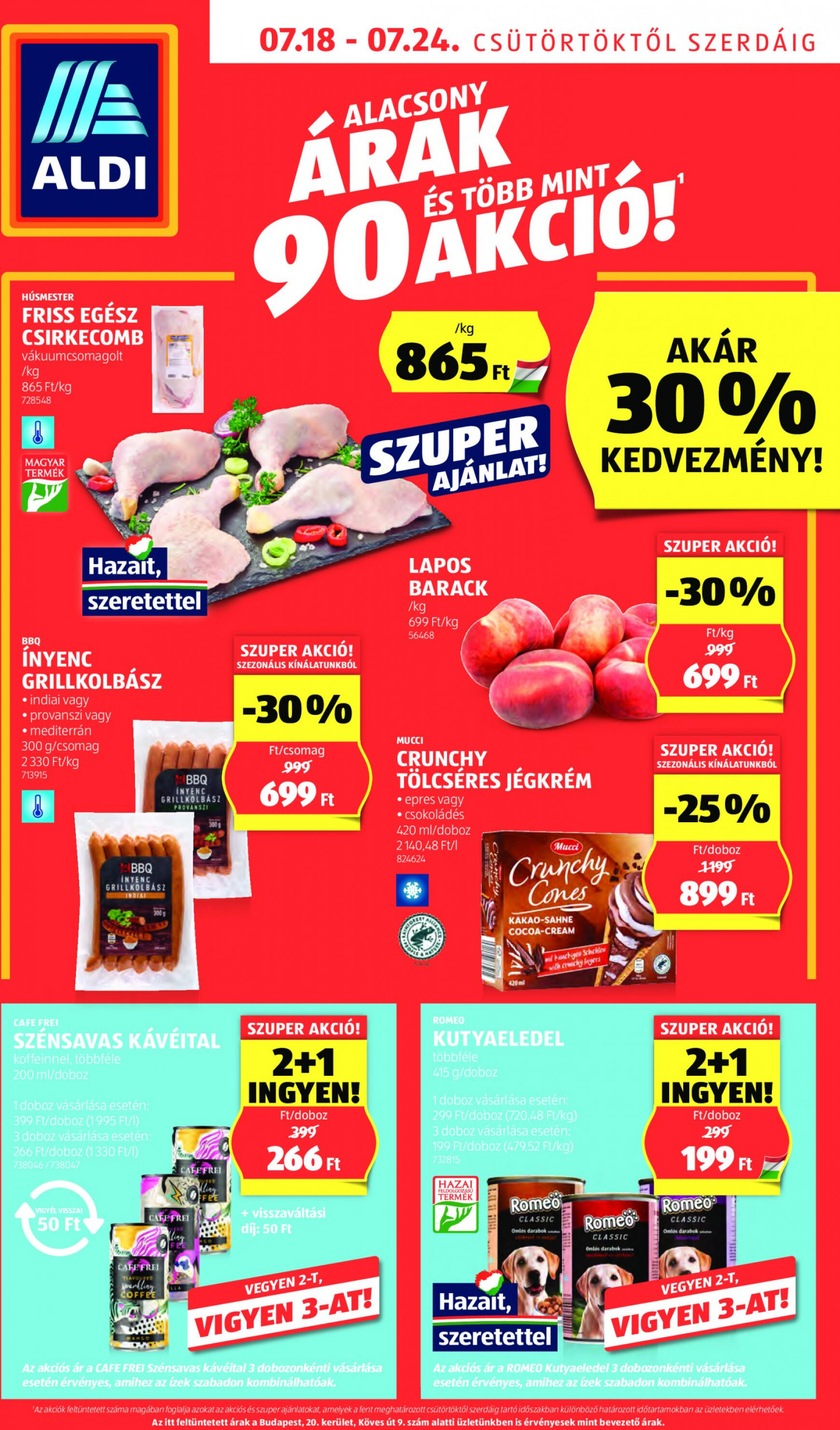 aldi - Aktuális újság Aldi 07.18. - 07.24. - page: 1