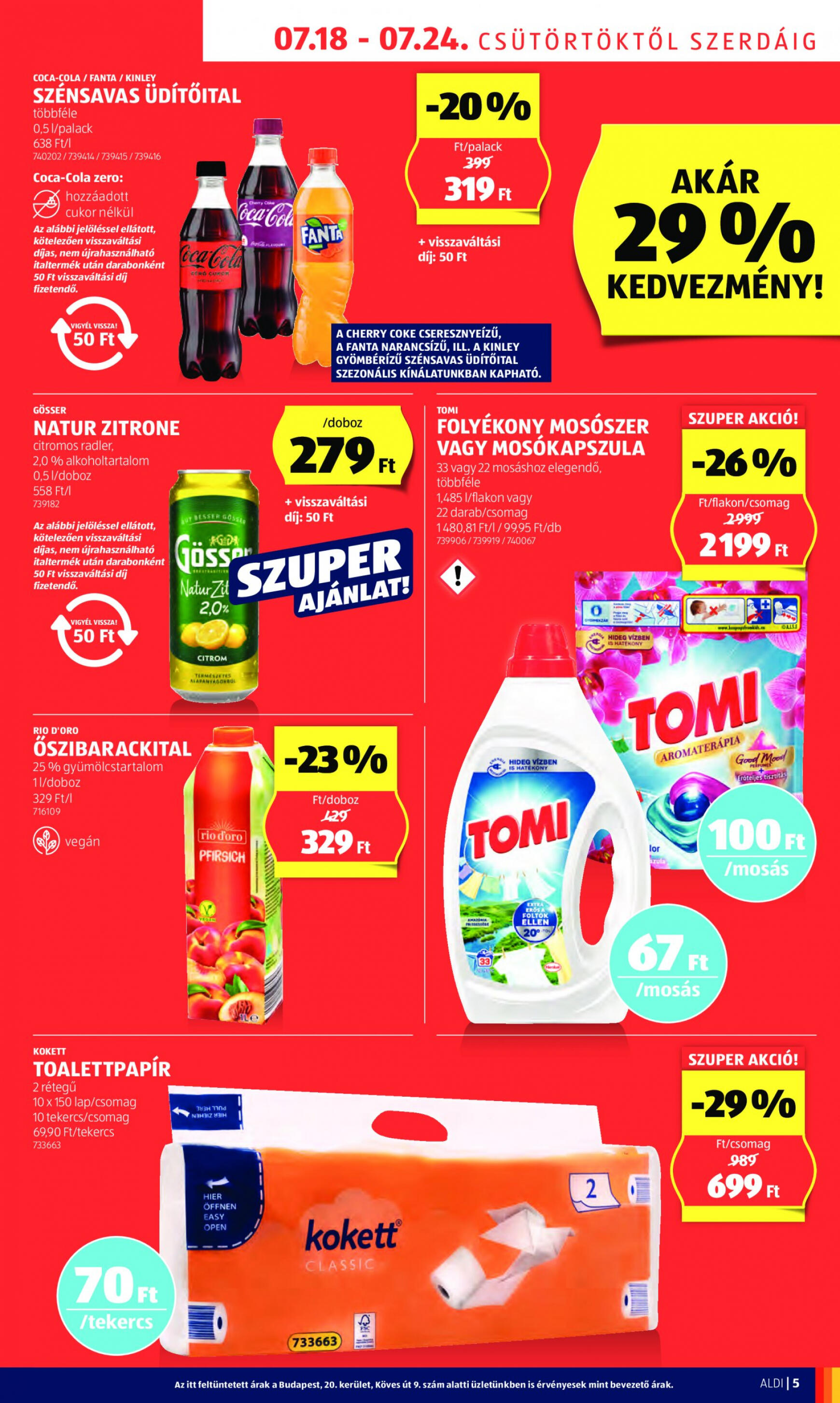 aldi - Aktuális újság Aldi 07.18. - 07.24. - page: 5