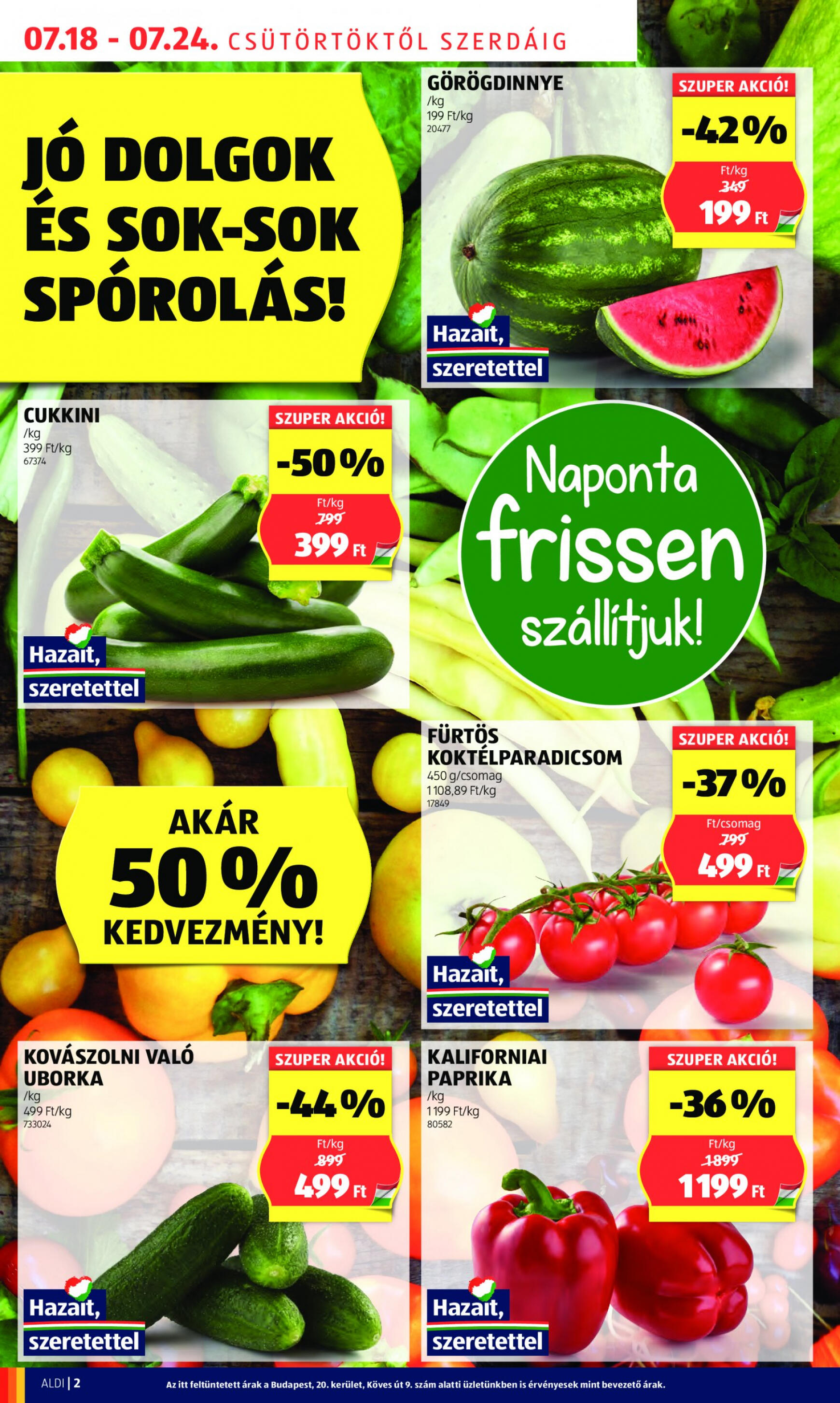 aldi - Aktuális újság Aldi 07.18. - 07.24. - page: 2