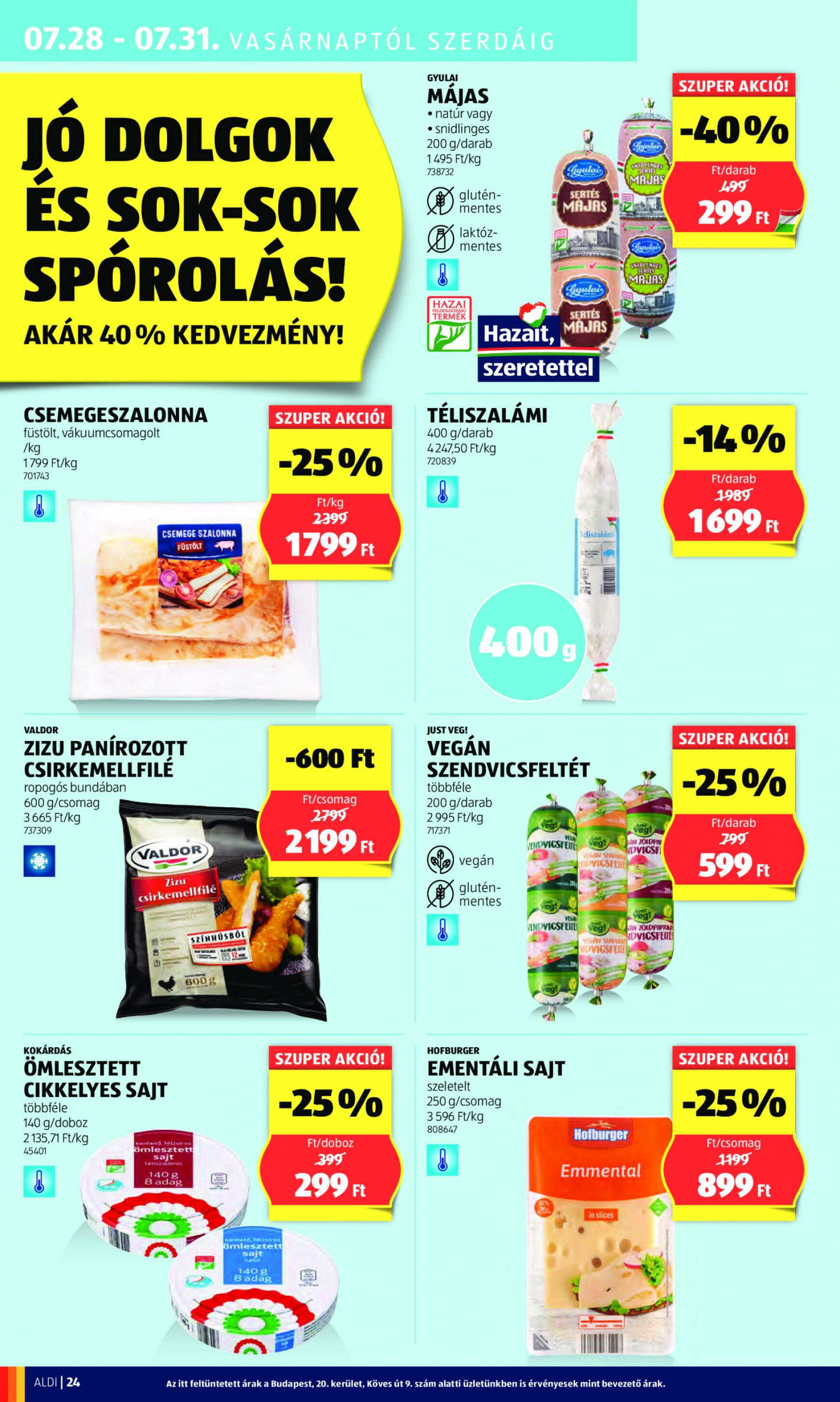 aldi - Aktuális újság Aldi 07.25. - 07.31. - page: 28