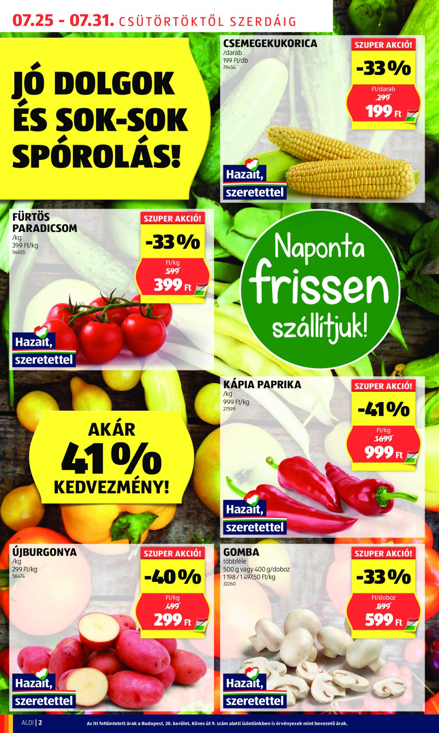 aldi - Aktuális újság Aldi 07.25. - 07.31. - page: 2