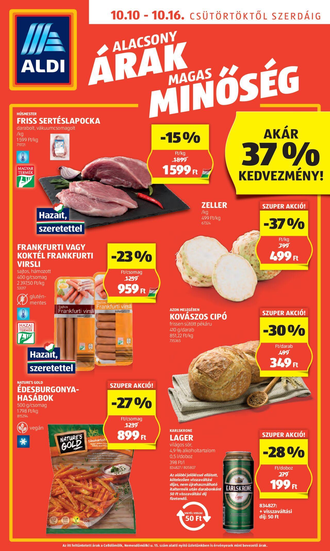 aldi - Akciós újság új Aldi 2024.10.10. - 2024.10.16.