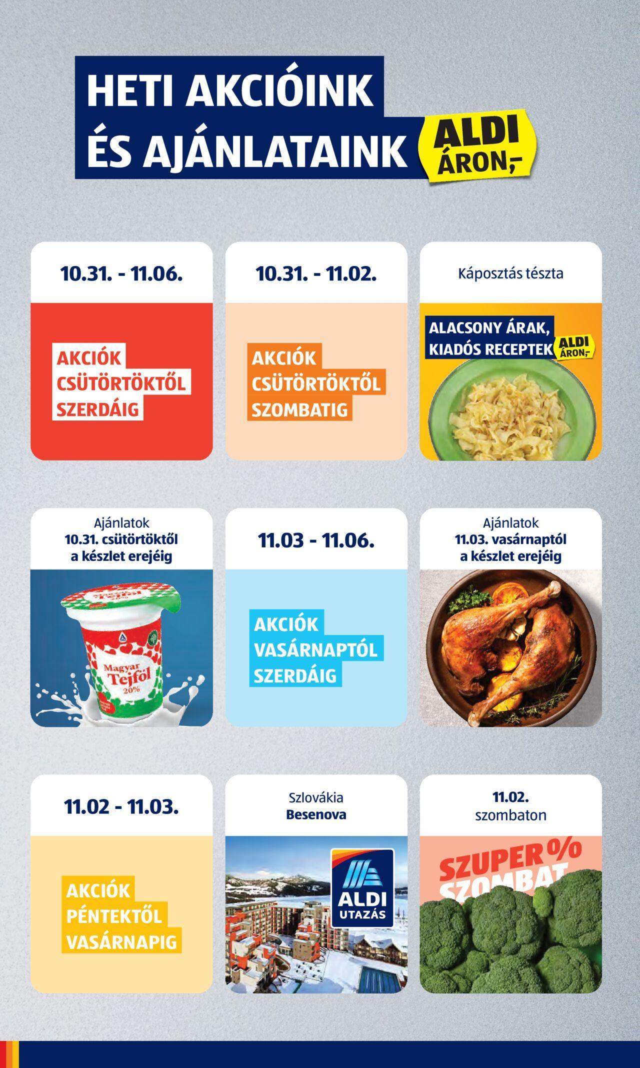 aldi - Akciós újság új Aldi 2024.10.31. - 2024.11.06. - page: 2