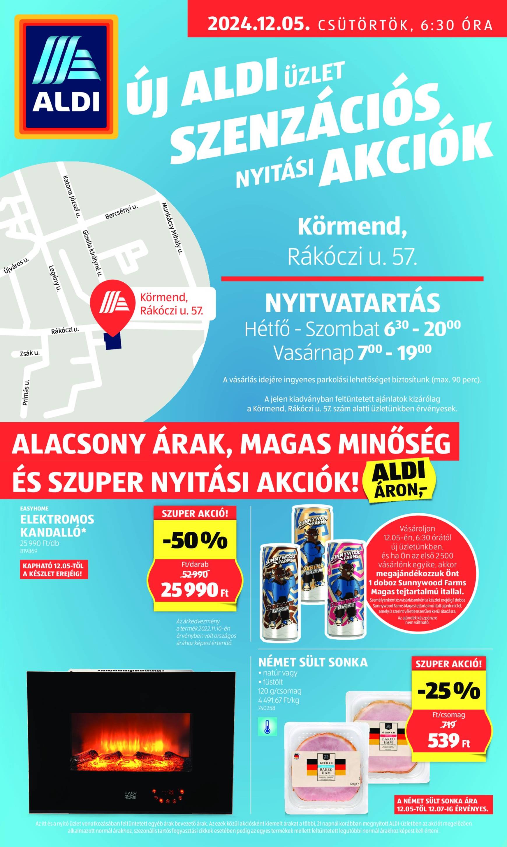 aldi - Aldi - Üzletnyitás: Körmend, akciós újság, érvényes 12.05. - 12.07.