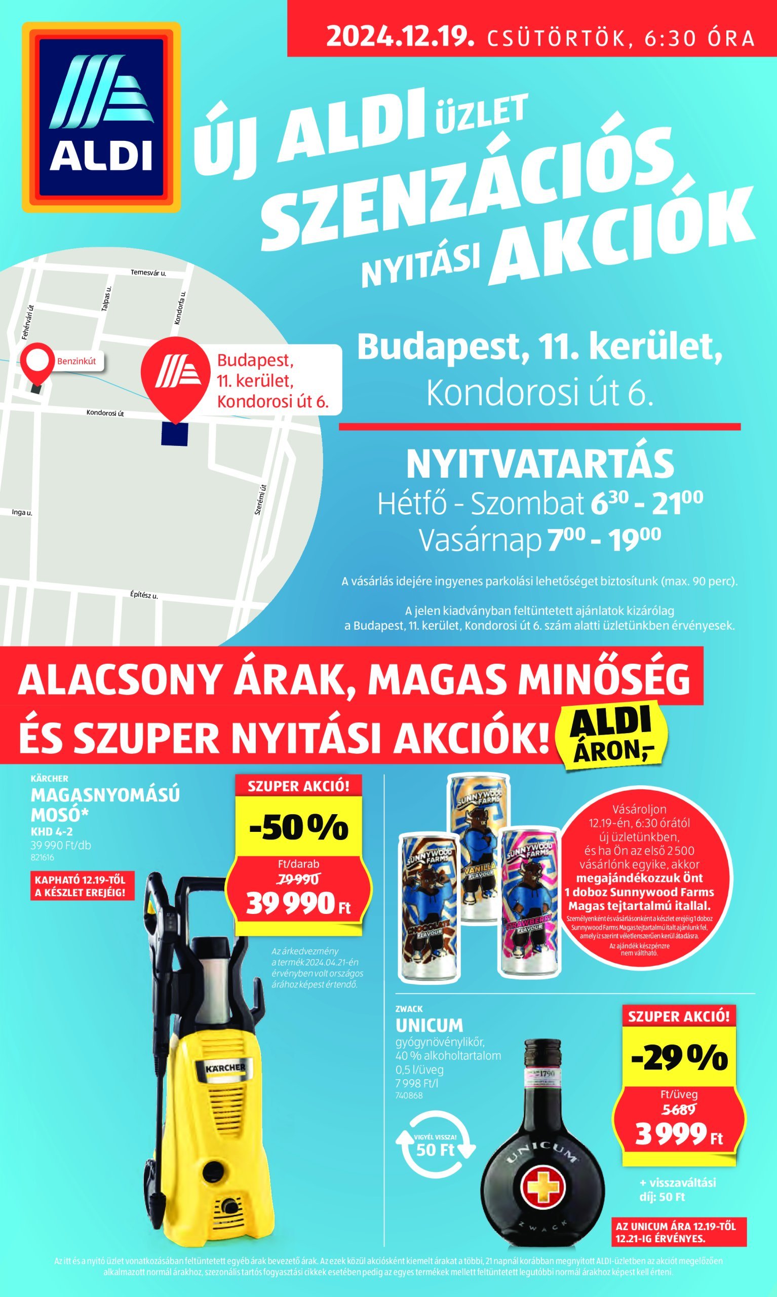 aldi - Aldi - Üzletnyitás: Budapest, akciós újság, érvényes 12.19. - 12.21.