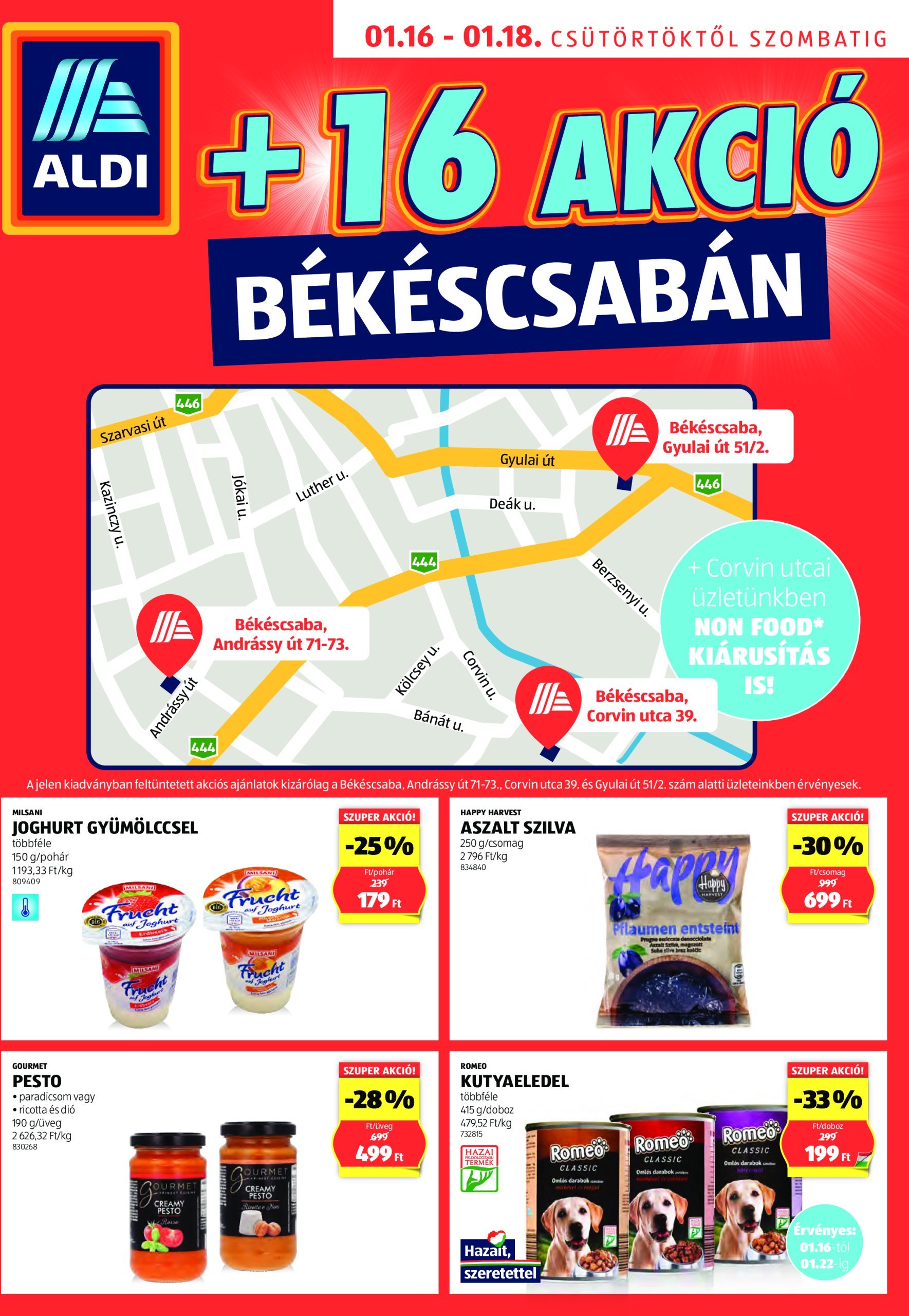 aldi - Aldi - Békéscsaba extra akciós újság, érvényes 01.16. - 01.18.