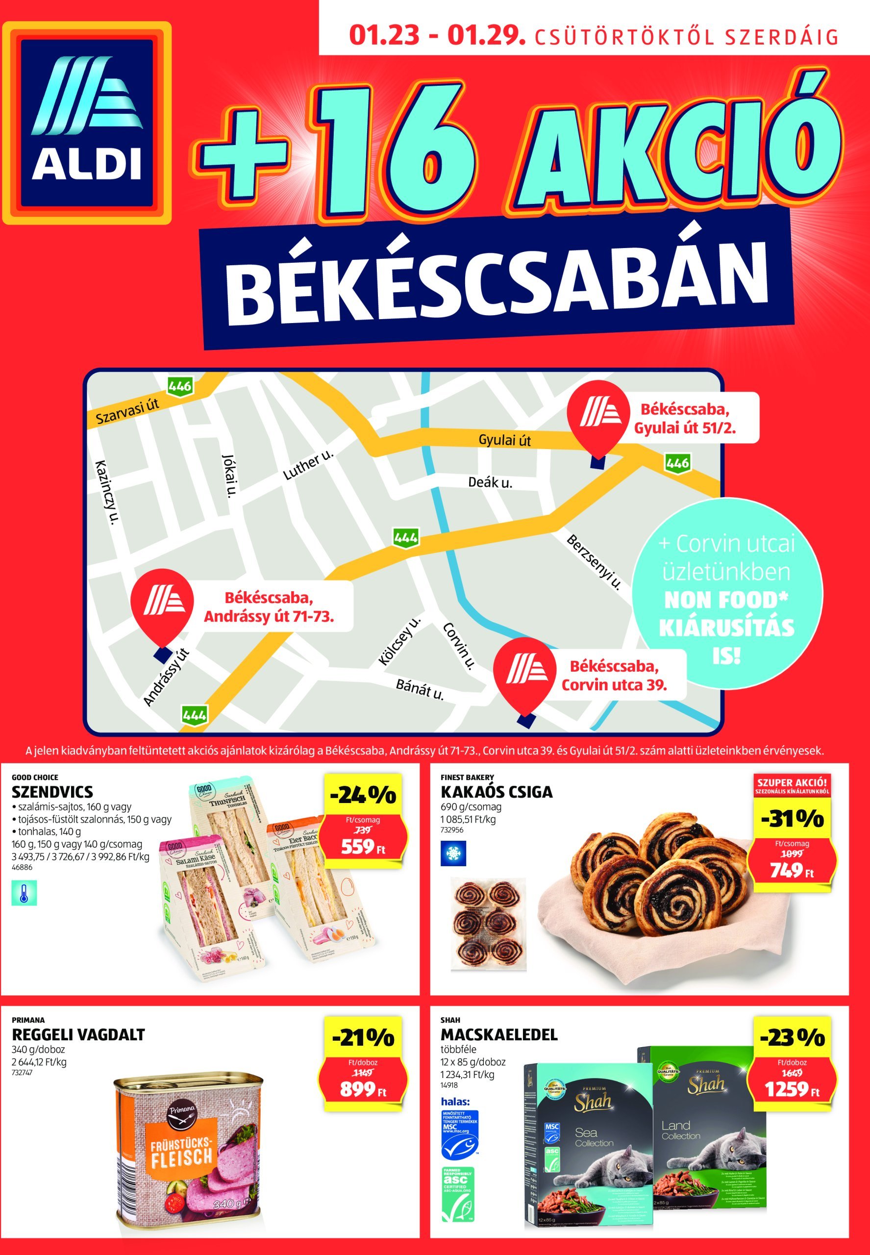 aldi - Aldi - Békéscsaba extra akciós újság, érvényes 01.23. - 01.29.