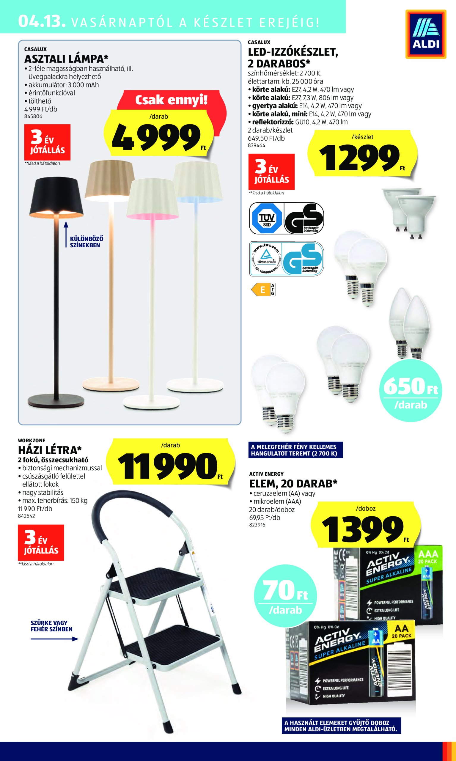 aldi - Aldi - Középső sor termékei akciós újság, érvényes 04.10. - 04.16. - page: 14