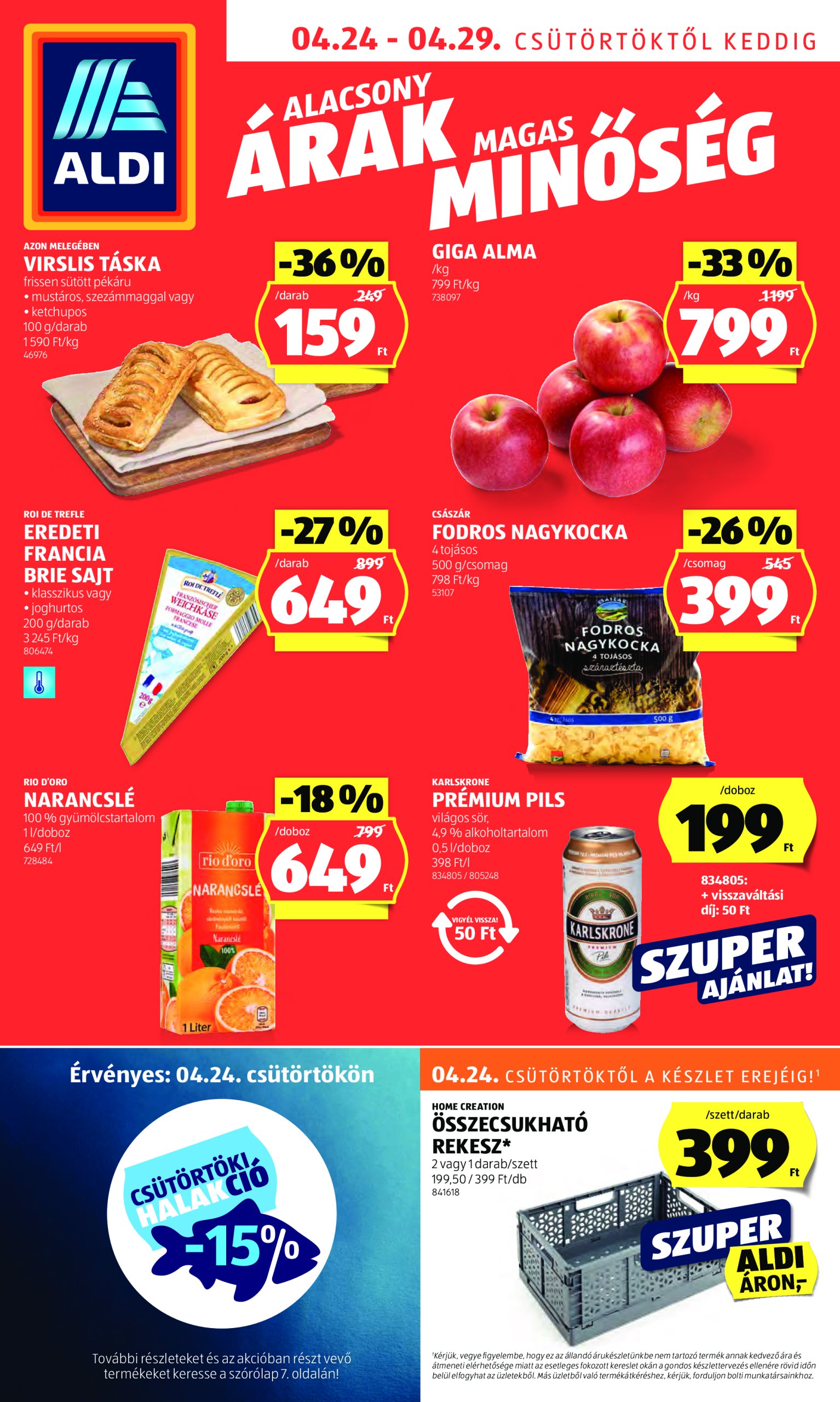 aldi - Aldi akciós újság, érvényes 04.24. - 04.29.