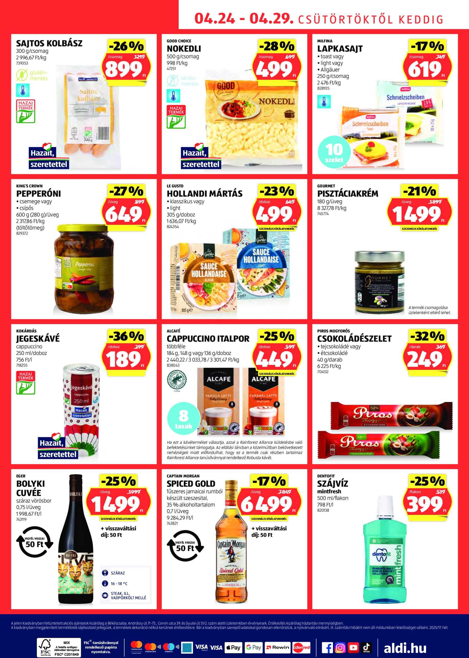 aldi - Aldi - Békéscsaba extra akciós újság, érvényes 04.24. - 04.29. - page: 2
