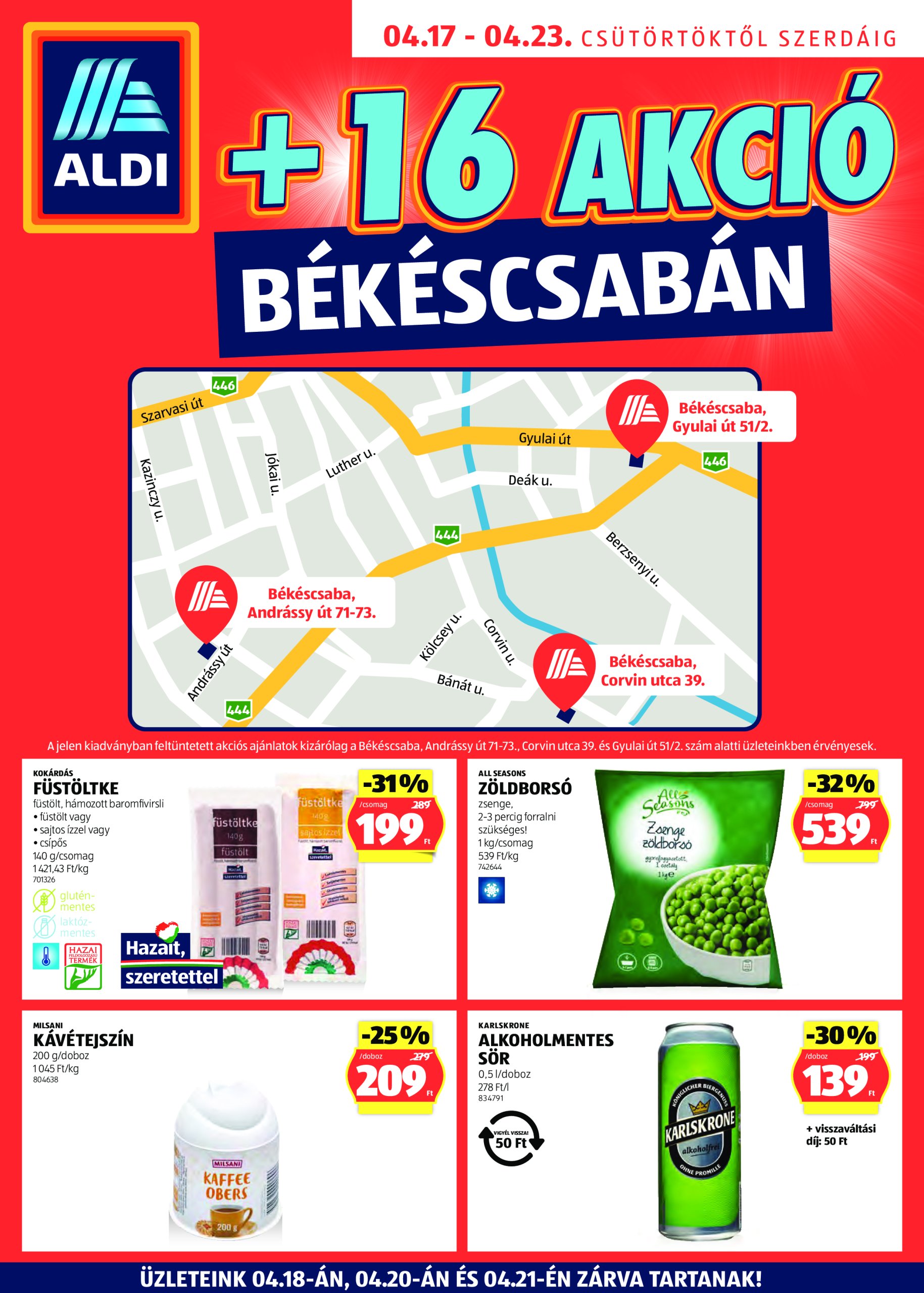 aldi - Aldi - Békéscsaba extra akciós újság, érvényes 04.17. - 04.23.