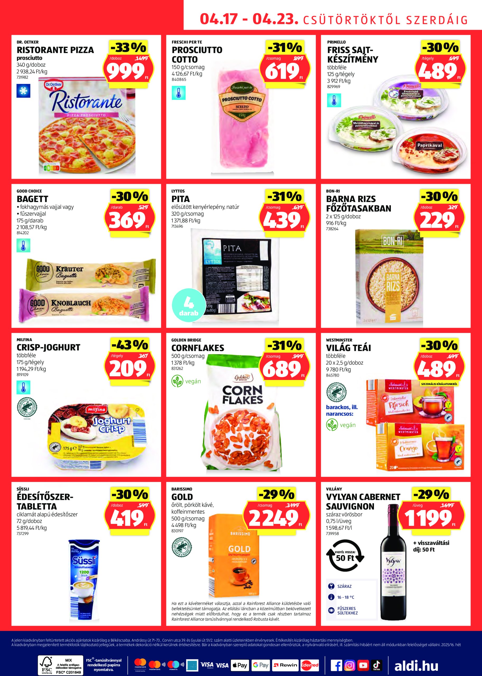 aldi - Aldi - Békéscsaba extra akciós újság, érvényes 04.17. - 04.23. - page: 2