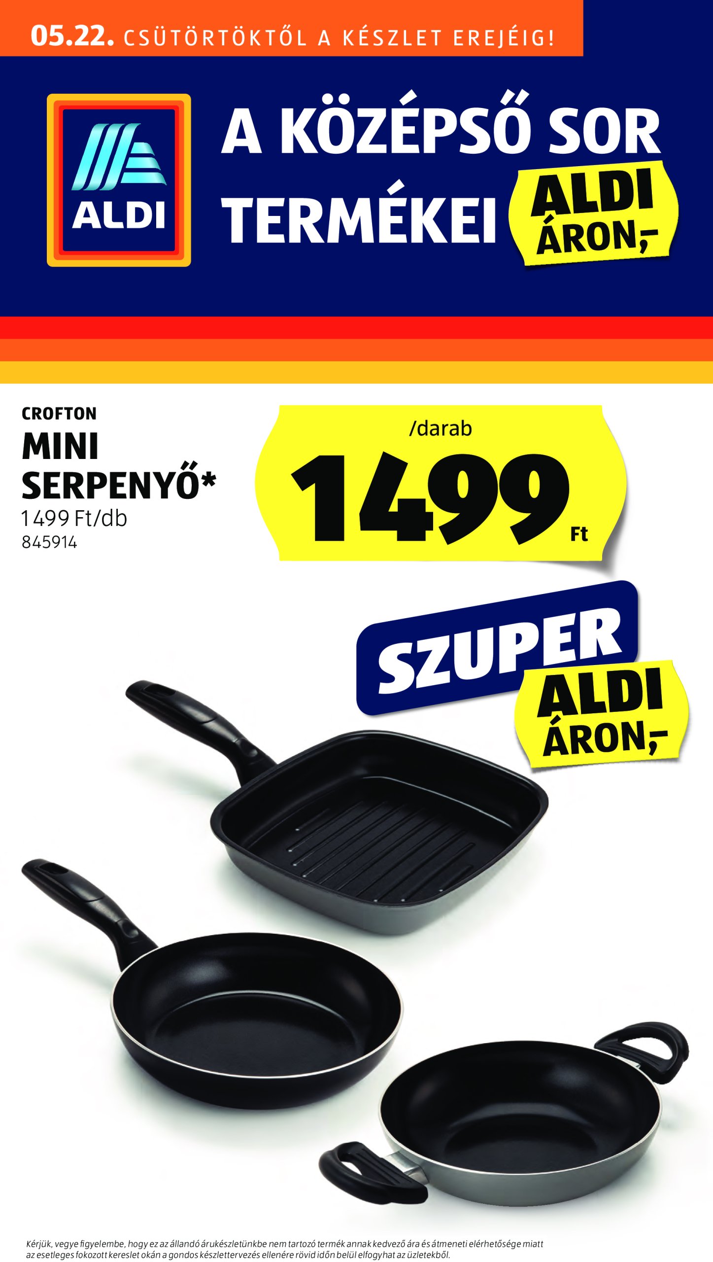 aldi - Aldi - Középső sor termékei akciós újság, érvényes 05.22. - 05.28.