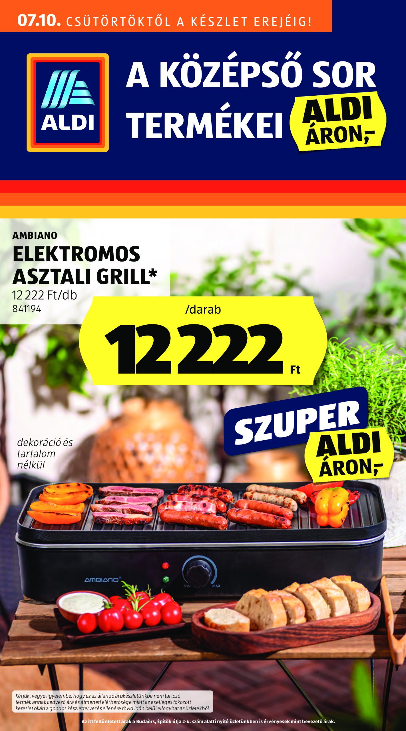 aldi - Aldi - Középső sor termékei akciós újság, érvényes 07.10. - 07.16.
