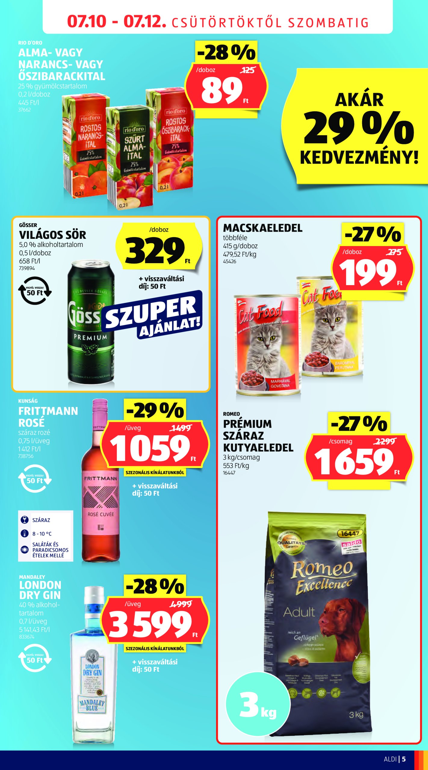 aldi - Aldi - Üzletnyitás: Budaörs, akciós újság, érvényes 07.10. - 07.12. - page: 5