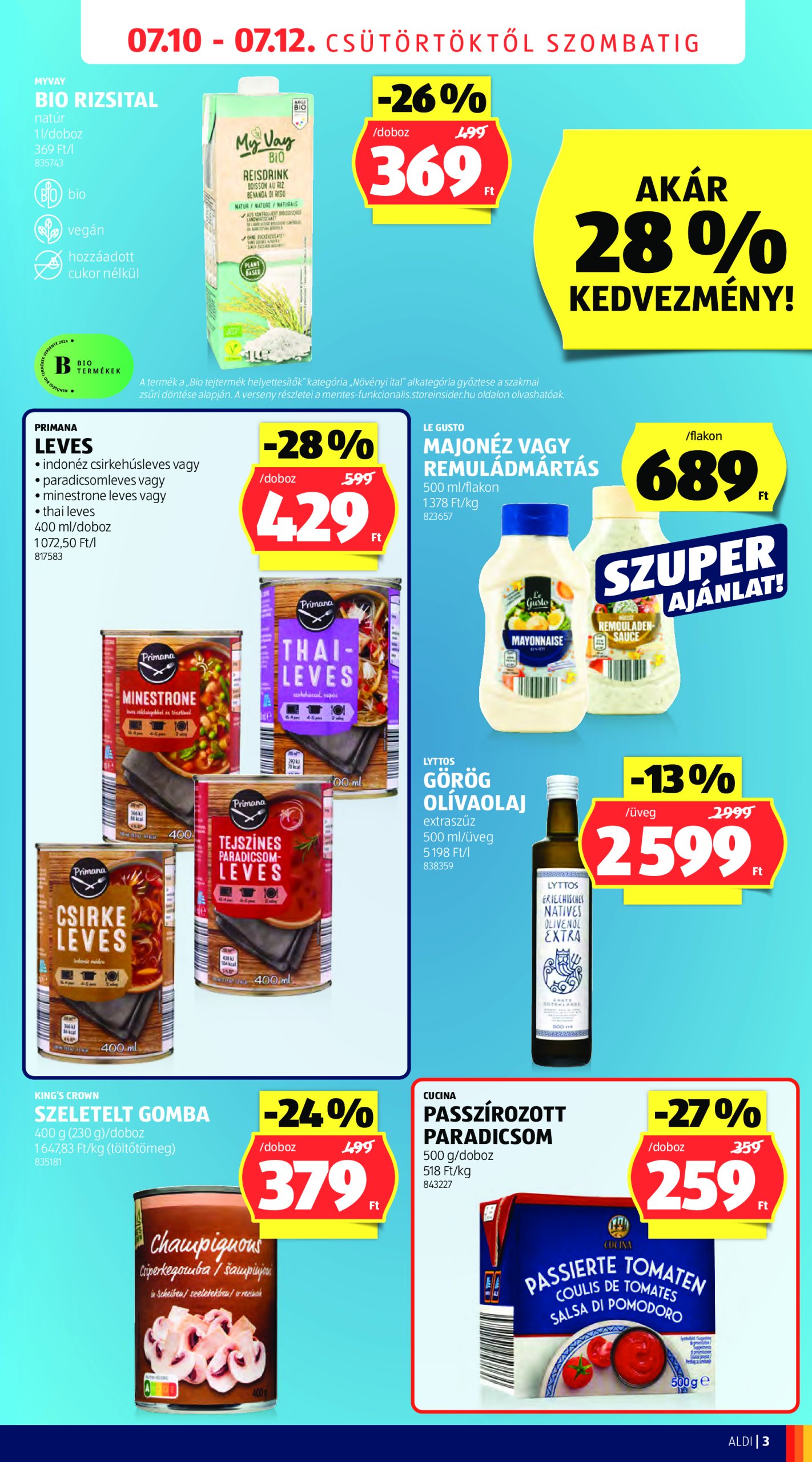 aldi - Aldi - Üzletnyitás: Budaörs, akciós újság, érvényes 07.10. - 07.12. - page: 3