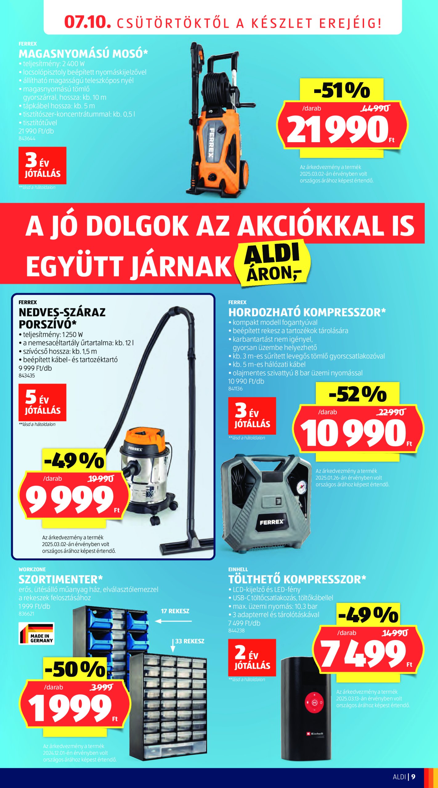 aldi - Aldi - Üzletnyitás: Budaörs, akciós újság, érvényes 07.10. - 07.12. - page: 9