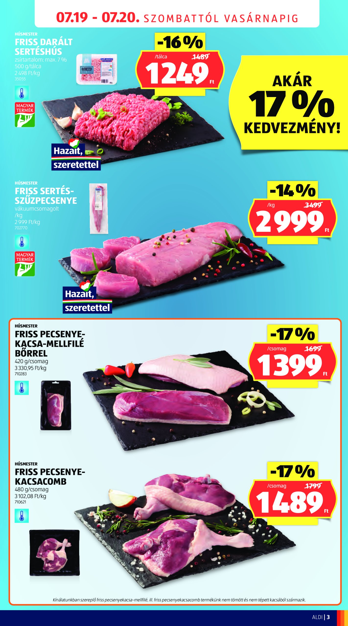 aldi - Aldi - Üzletnyitás: Mosonmagyaróvár, akciós újság, érvényes 07.19. - 07.20. - page: 3