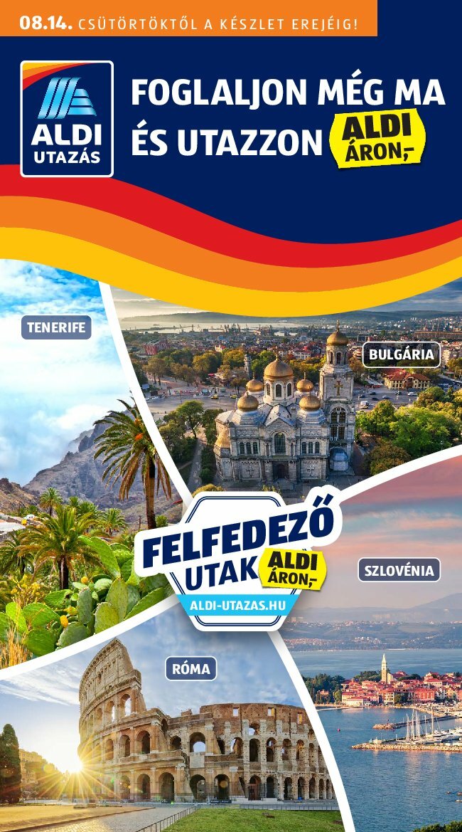 aldi - Aldi - Utazás katalógus akciós újság, érvényes 08.14. - 08.19. - page: 1