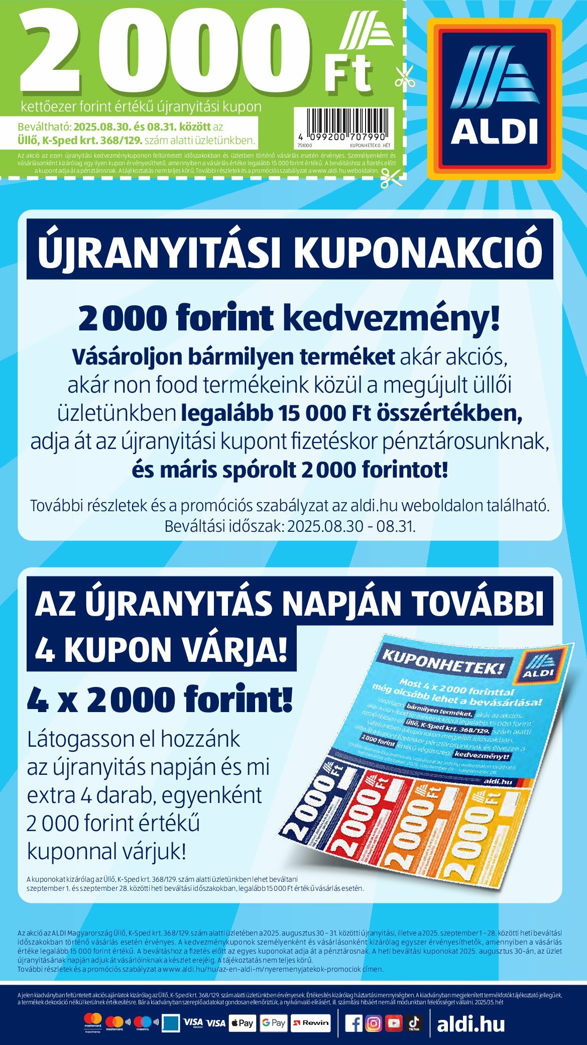 aldi - Aldi - Újranyitás: Üllő, akciós újság, érvényes 08.30. - 08.31. - page: 8