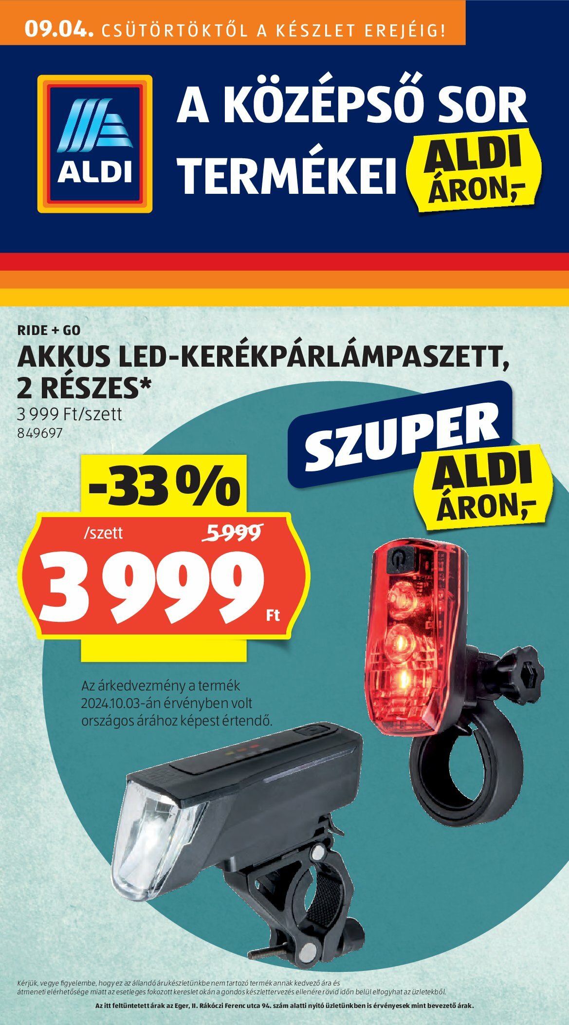 aldi - Aldi - Középső sor termékei akciós újság, érvényes 09.04. - 09.10.