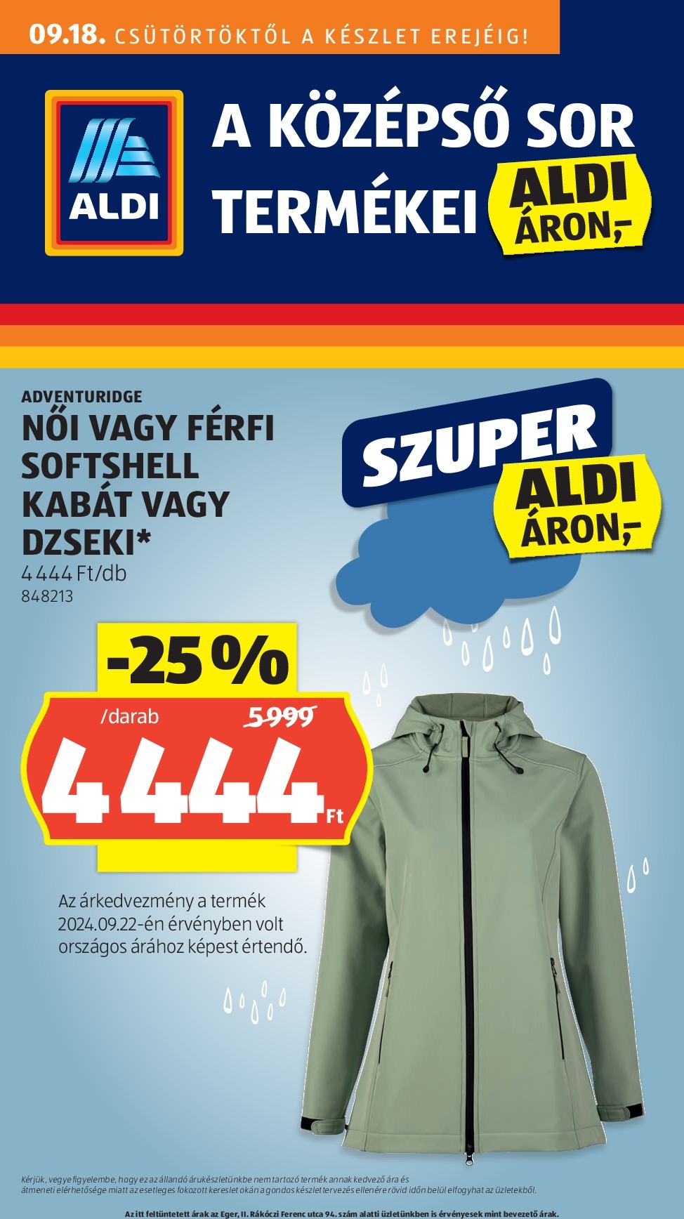 aldi - Aldi - Középső sor termékei akciós újság, érvényes 09.18. - 09.24.