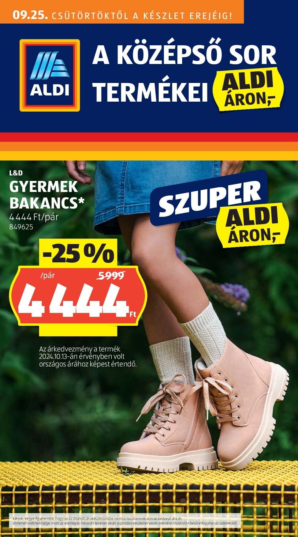aldi - Aldi - Középső sor termékei akciós újság, érvényes 09.25. - 10.01.