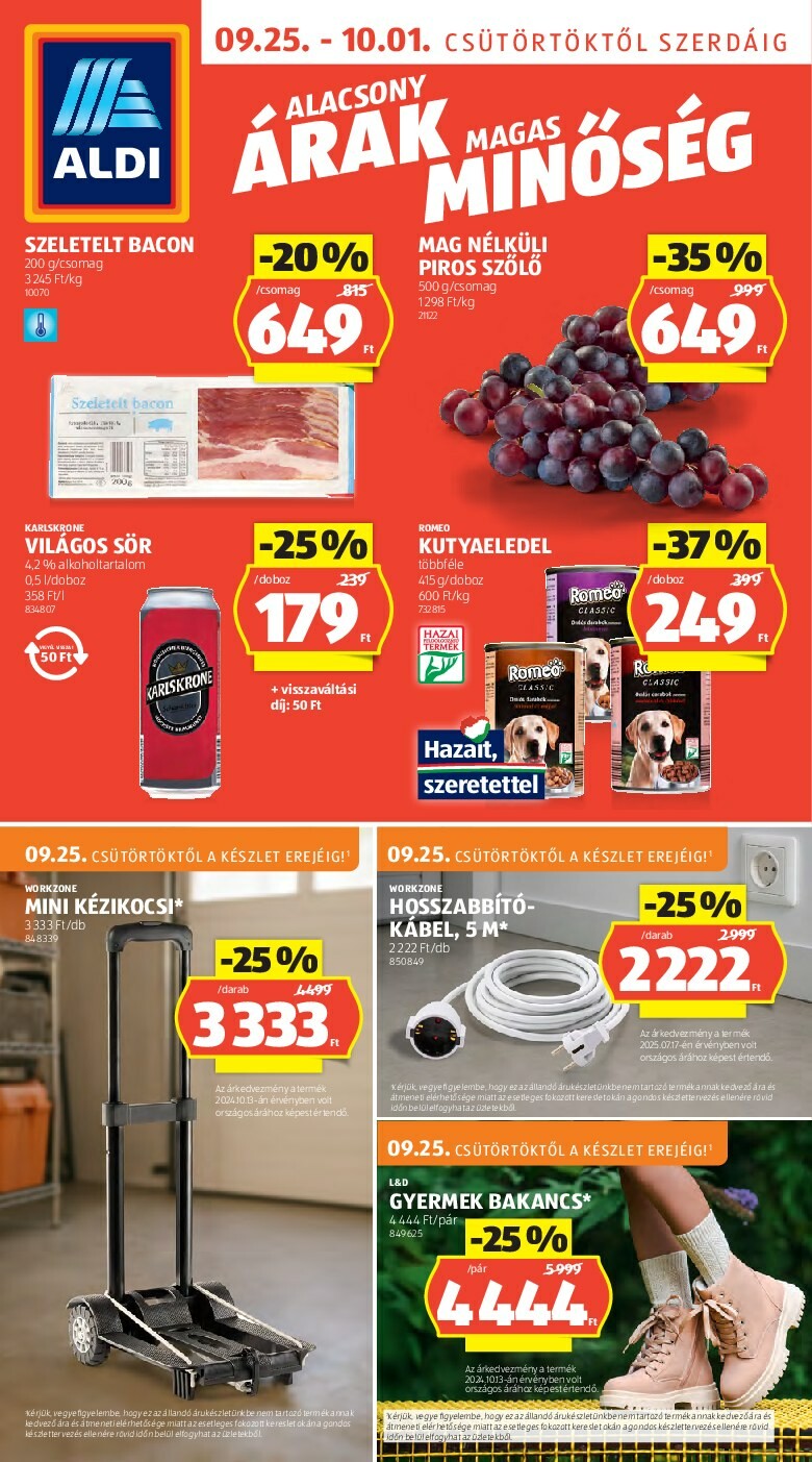 aldi - Aldi akciós újság, érvényes 09.25. - 10.01.