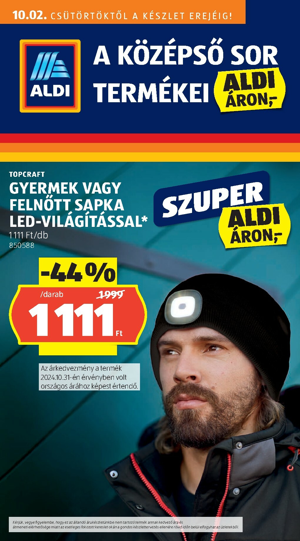 aldi - Aldi - Középső sor termékei akciós újság, érvényes 10.02. - 10.08.