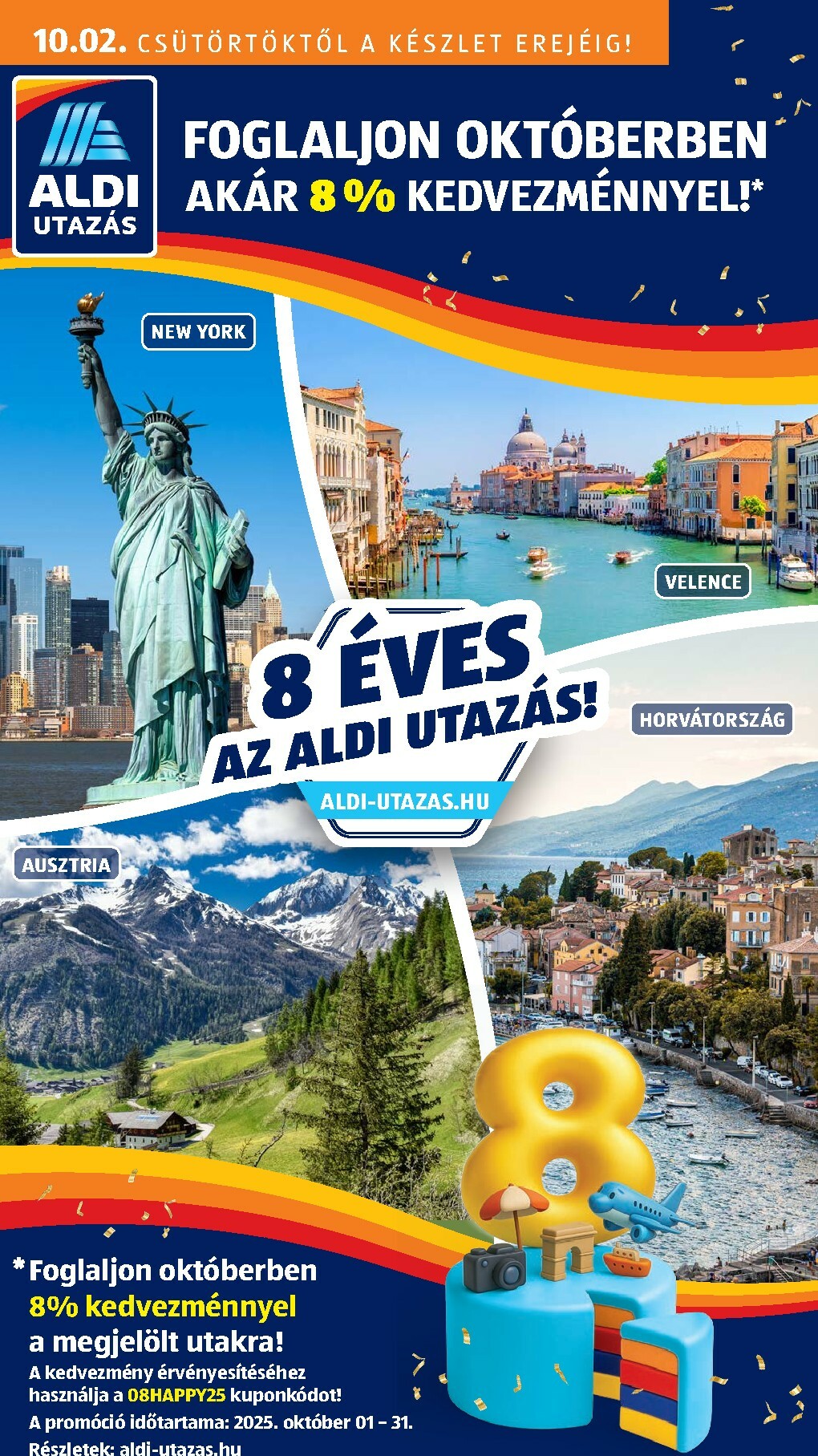 aldi - Aldi - Utazás katalógus akciós újság, érvényes 10.02. - 10.08.