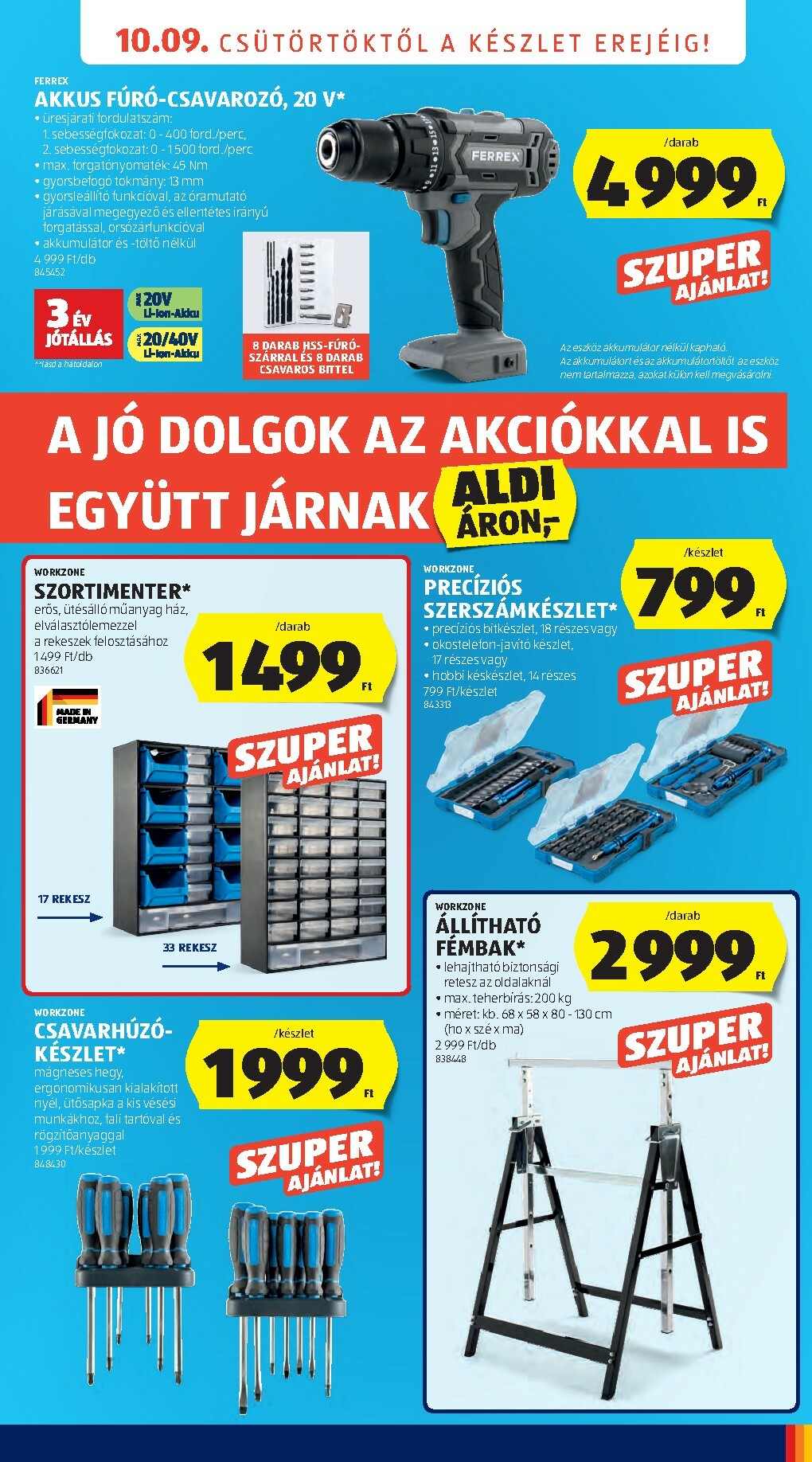 aldi - Aldi - Üzletnyitás: Debrecen, akciós újság, érvényes 10.09. - 10.11. - page: 9