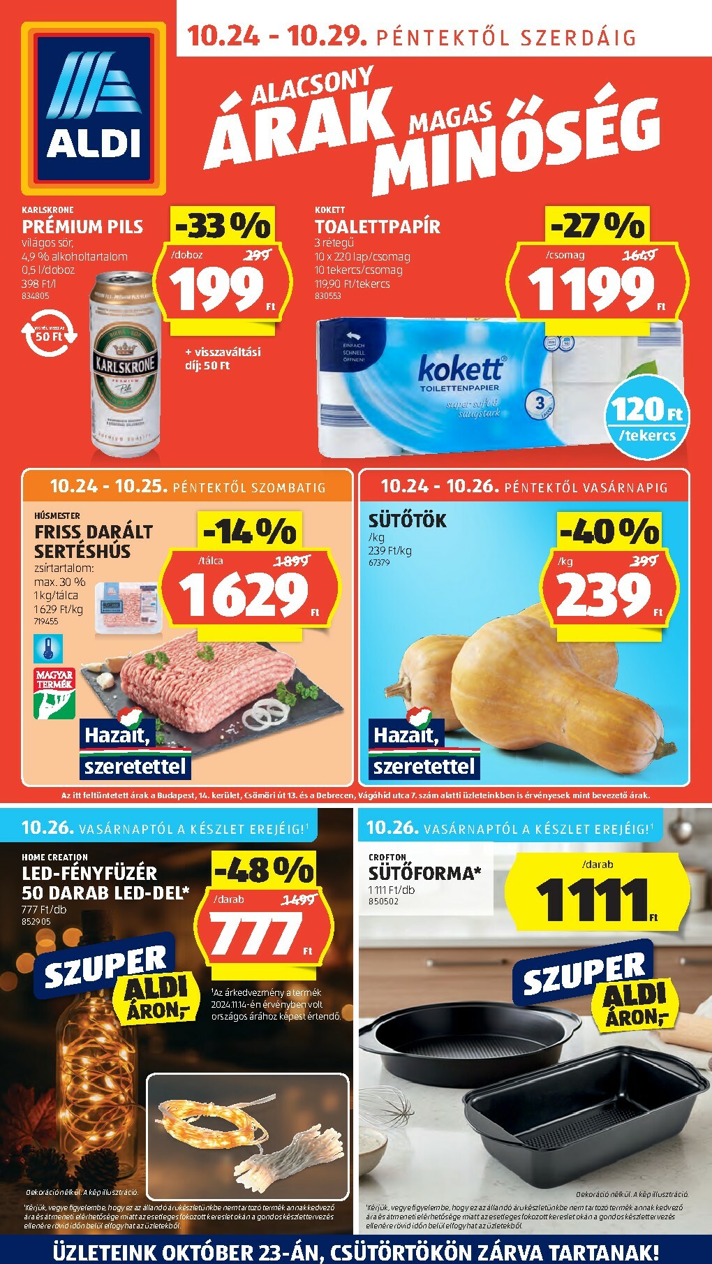 aldi - Aldi akciós újság, érvényes 10.24. - 10.29.
