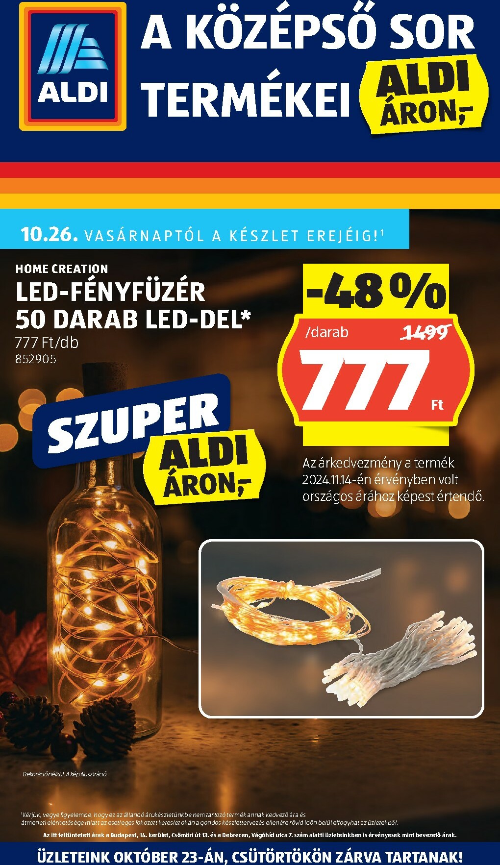 aldi - Aldi - Középső sor termékei akciós újság, érvényes 10.23. - 10.29.