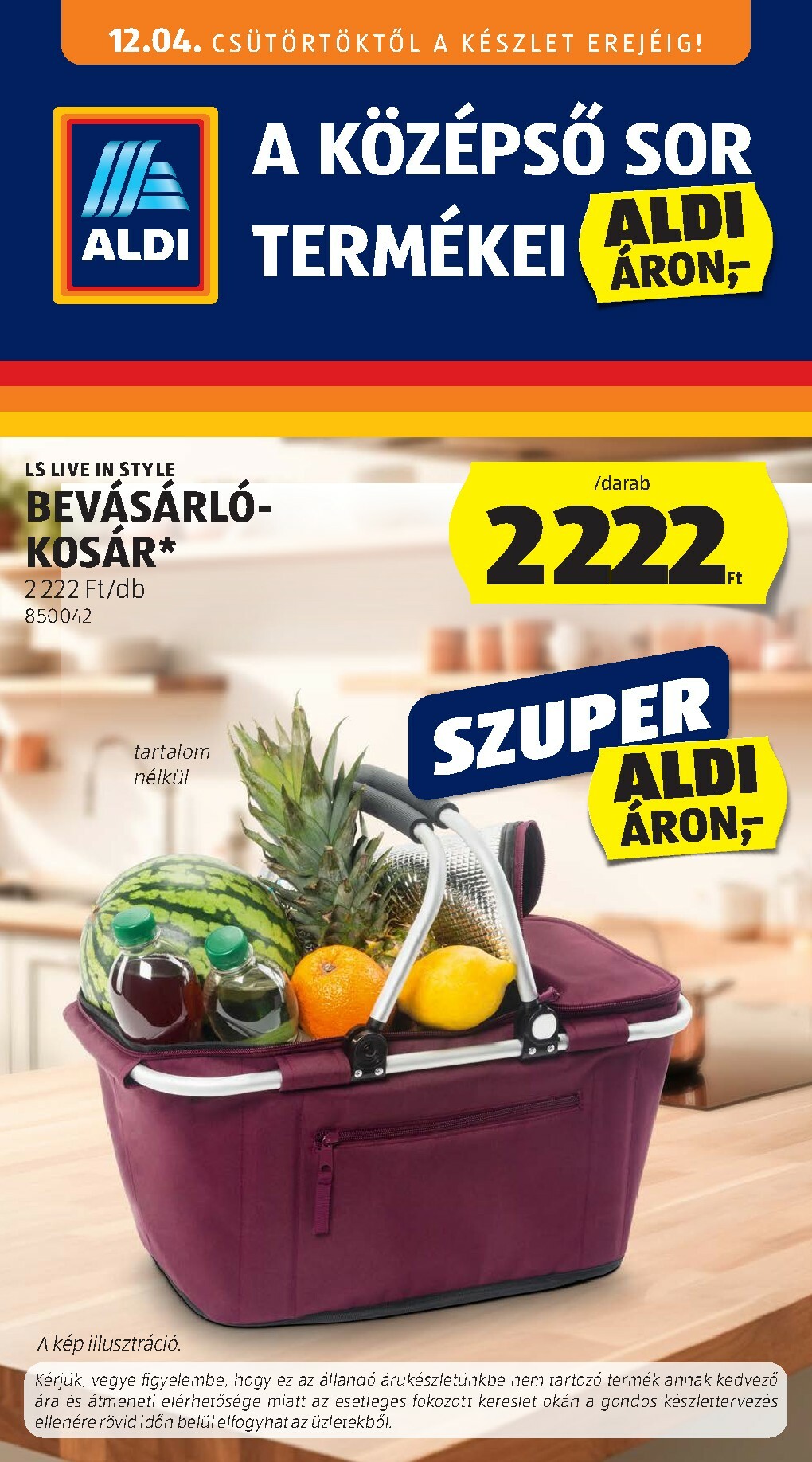 aldi - Aldi - Középső sor termékei akciós újság, érvényes 12.04. - 12.24.
