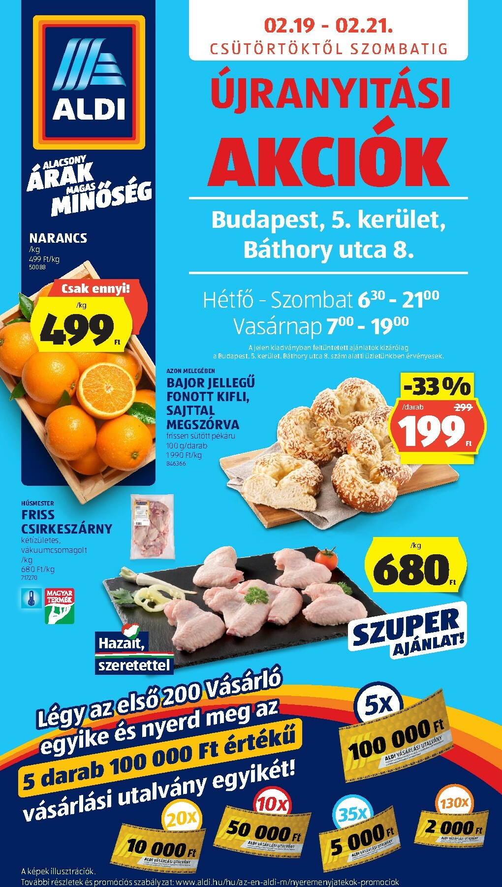 aldi - Aldi - Újranyitás: Budapest akciós újság, érvényes 2026.02.19. - 2026.02.21.