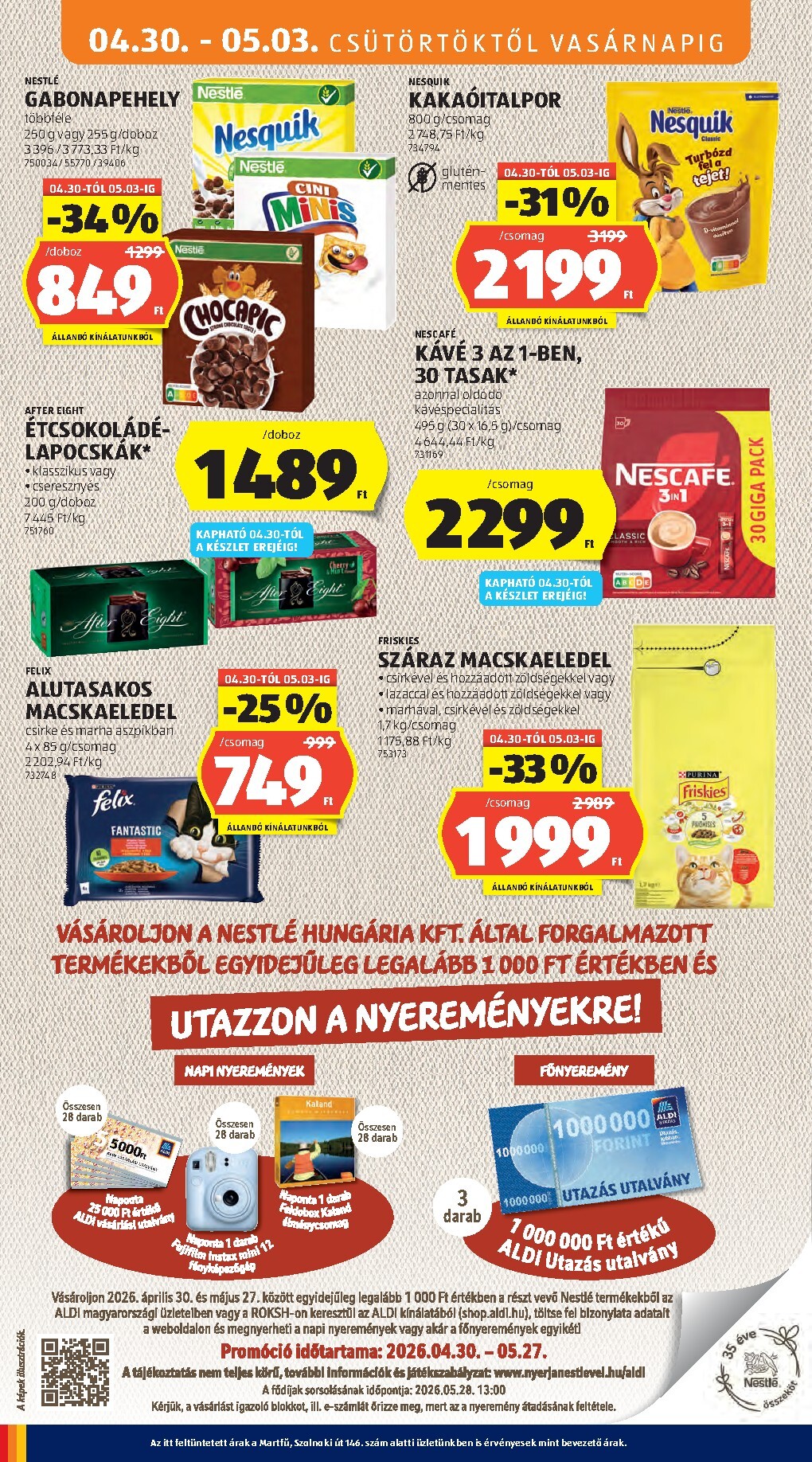 aldi - Aldi hirdetmény a következő hétre csütörtöktől 2026.04.30.-tól szerdától 2026.05.06.-ig - page: 16